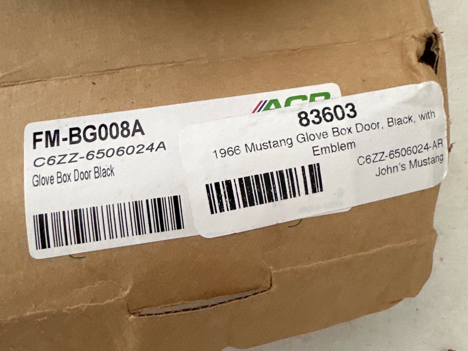 Image for Glove box door and emblem