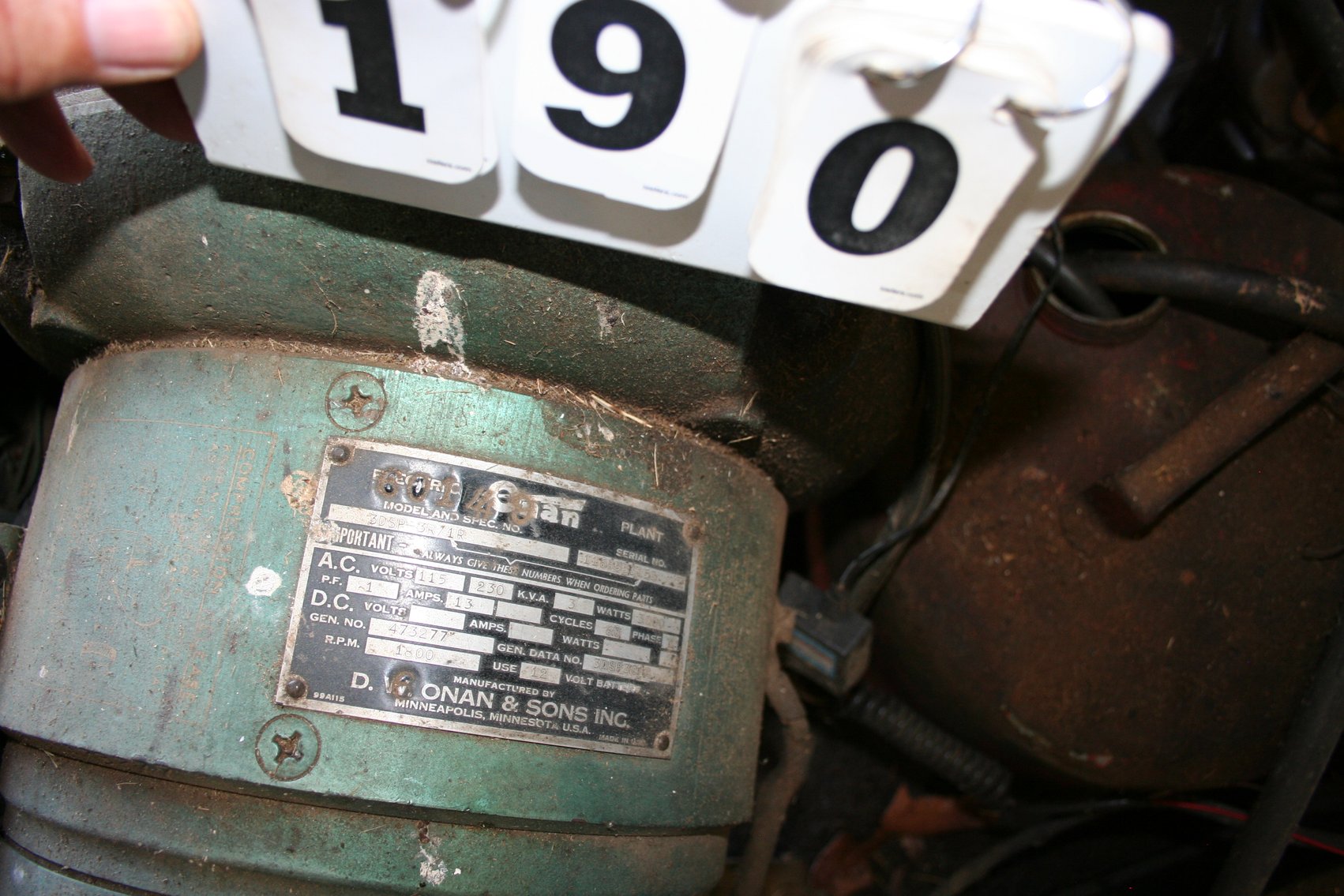 Image for Onan Generator, Diesel 3000 Watts Model # 3DSP-3R/1R