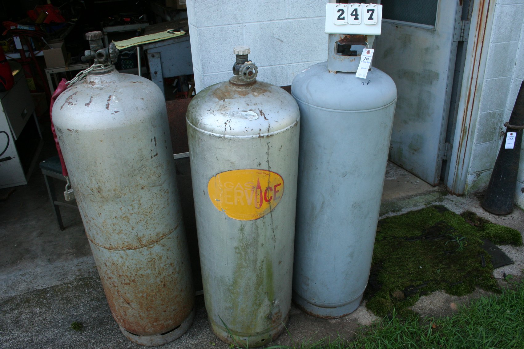 Image for 3 - L.P. Gas Tanks (1 Empty) (1 Full) (1 1/2 Full)