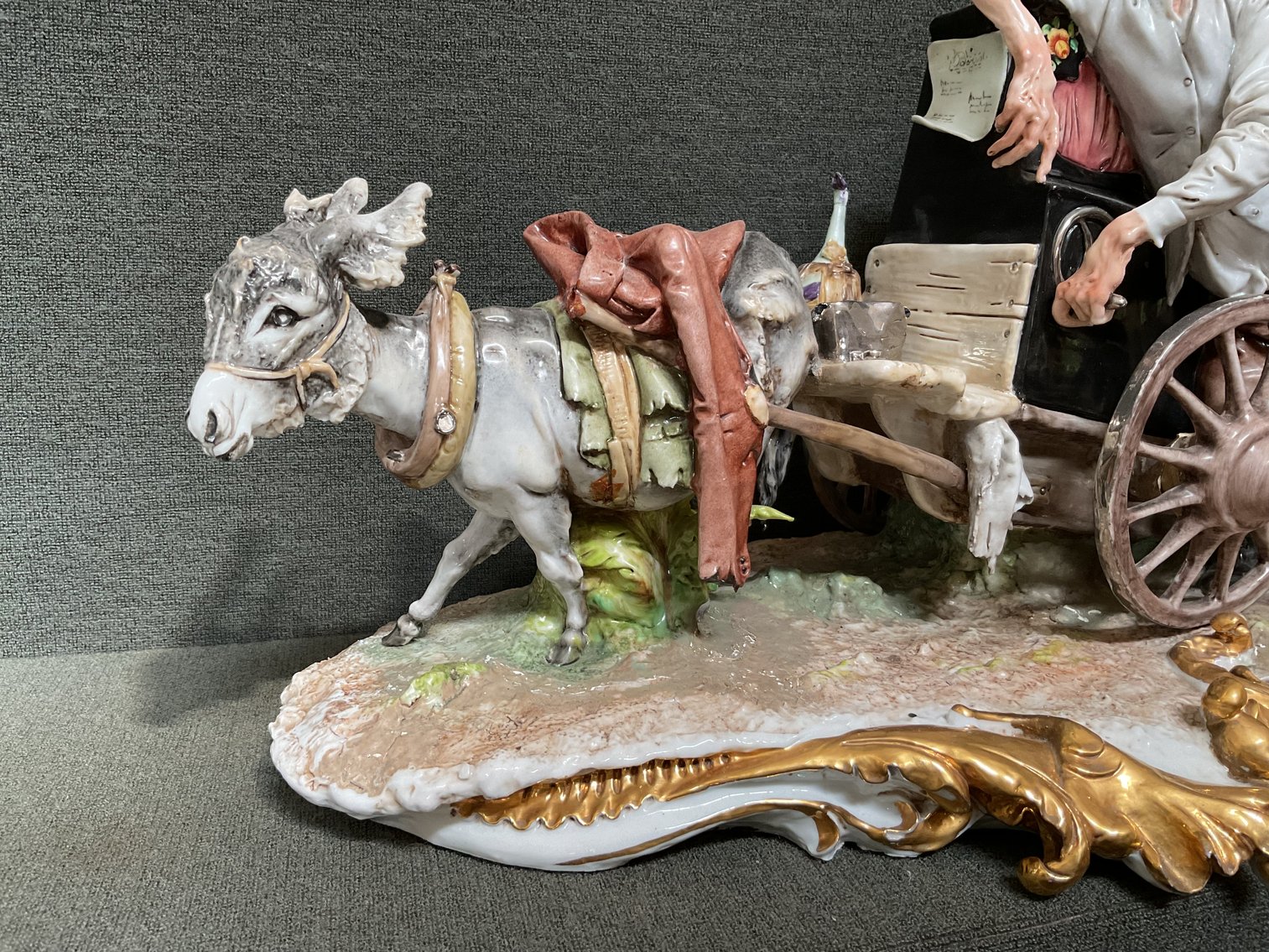 Image for Capodimonte Organ Grinder & Monkey Figurine