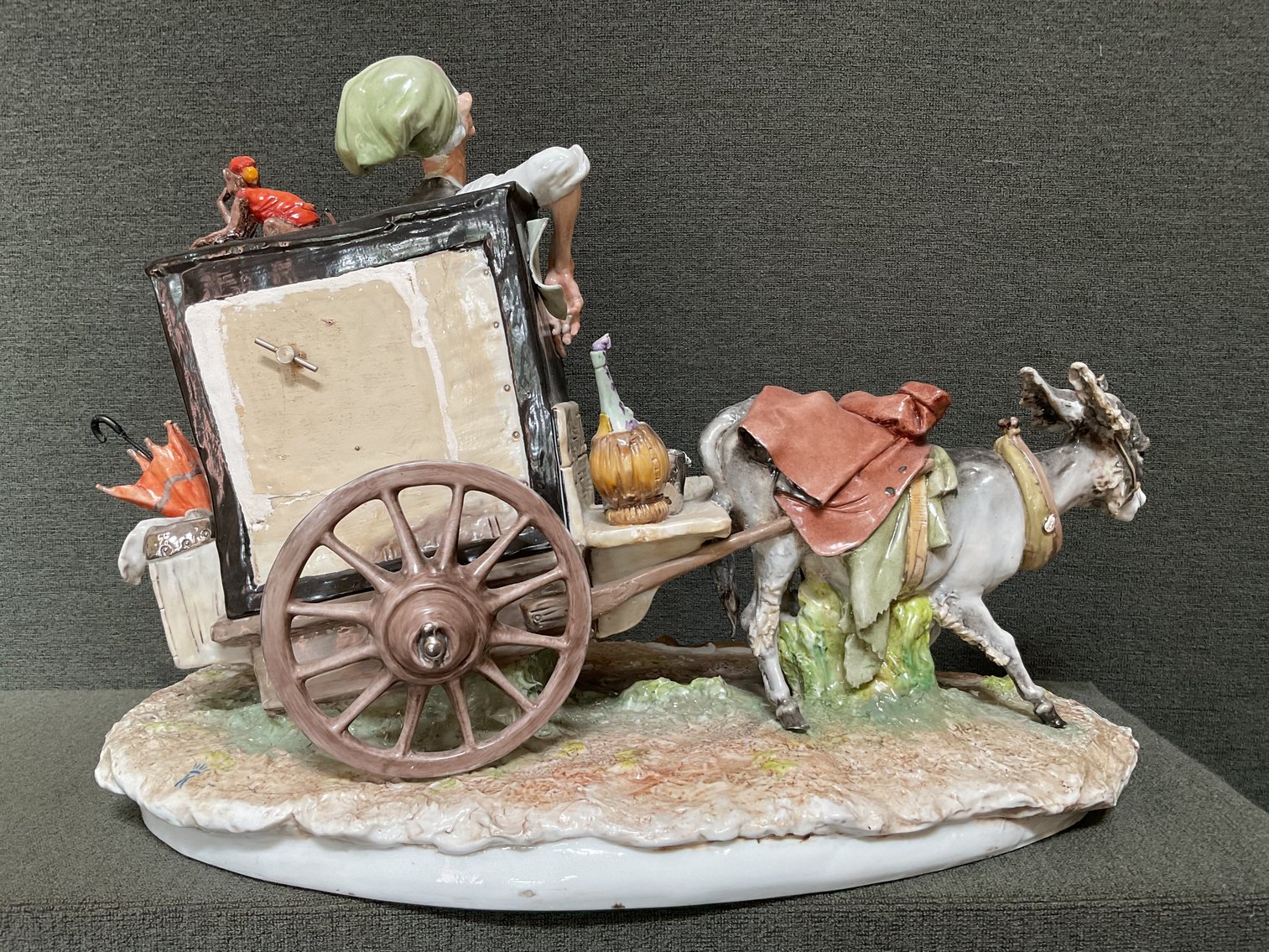 Image for Capodimonte Organ Grinder & Monkey Figurine