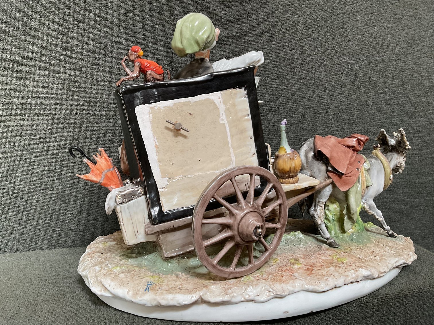 Image for Capodimonte Organ Grinder & Monkey Figurine