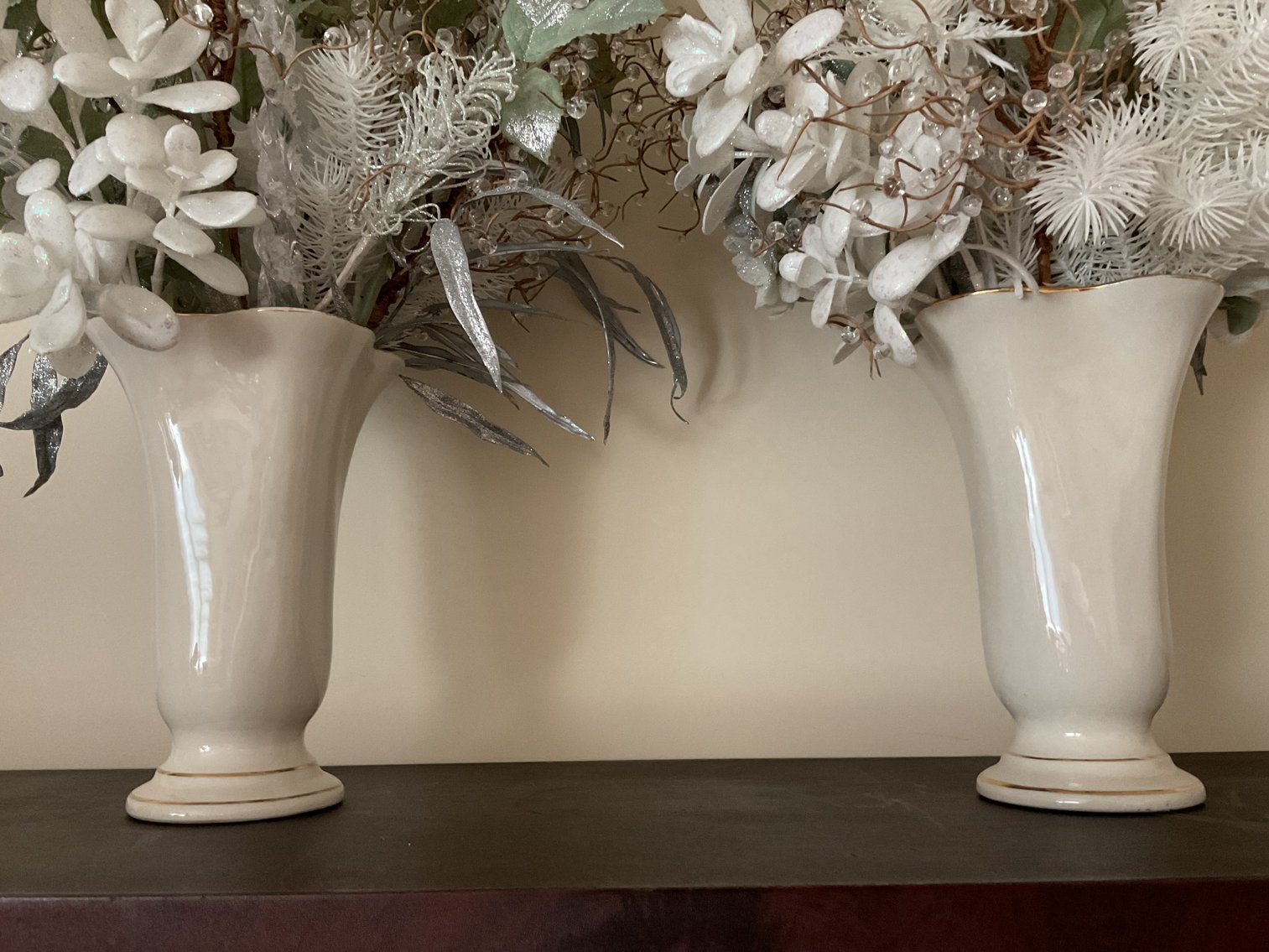 Image for Pair of Vases with Floral Arrangements