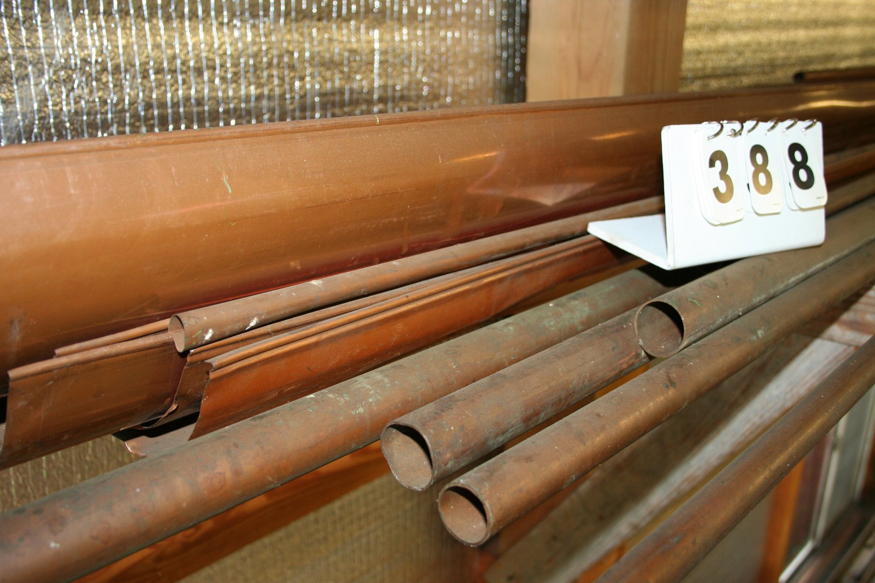 Image for Copper Gutter 18 Foot (20 Pieces) Pipe (8 Pieces)