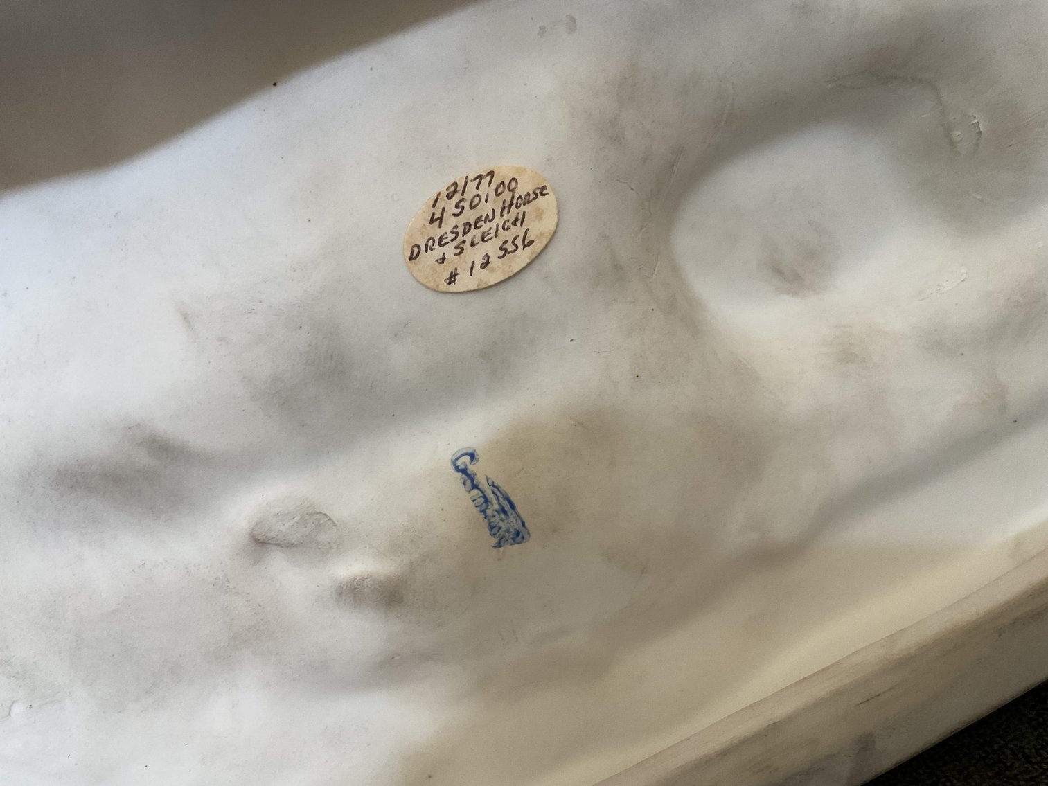 Image for Dresden Alsbach “Horse and Sleigh” Figurine