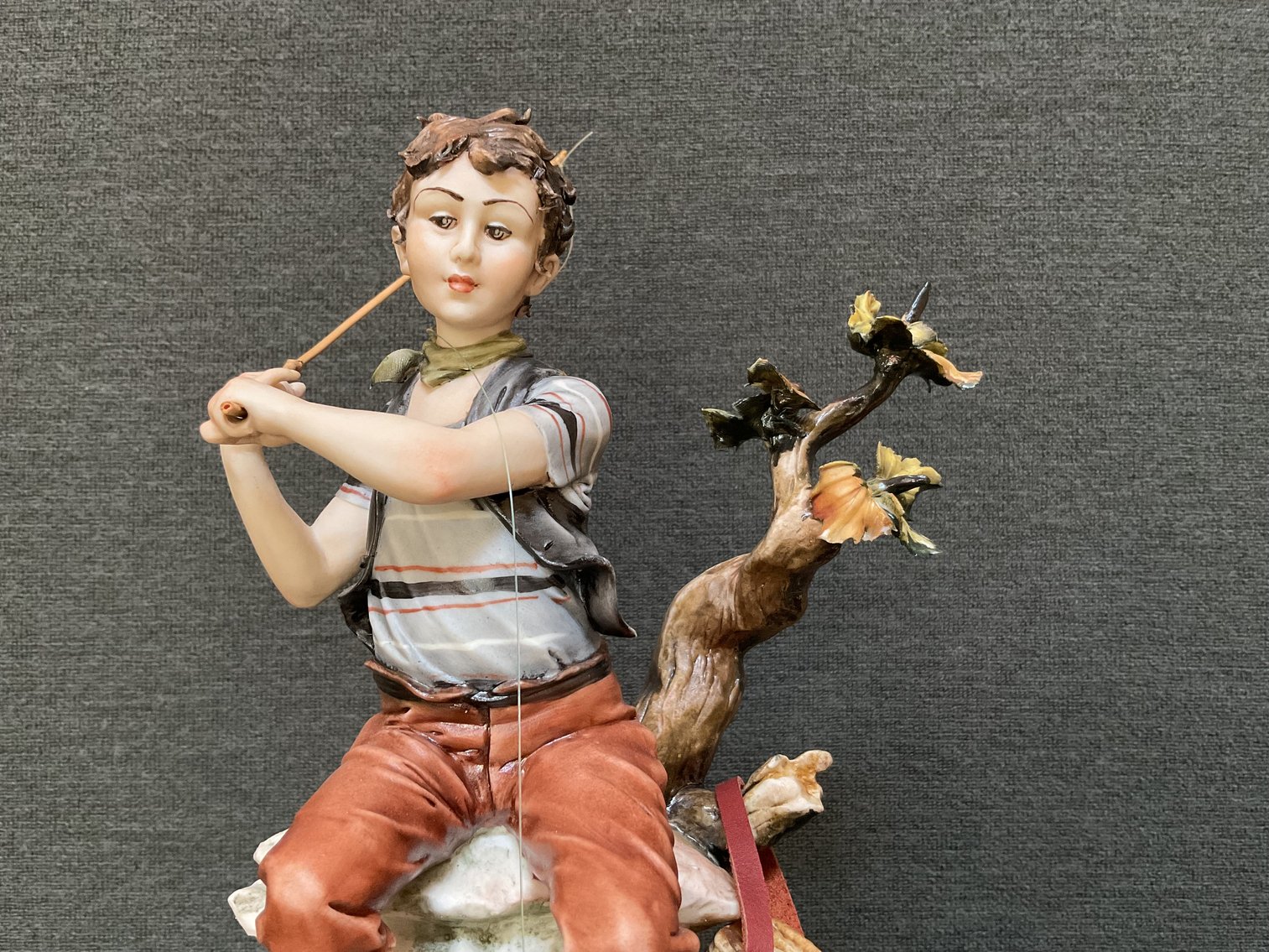 Image for Capodimonte Fisherman Figurine - Artist Signed