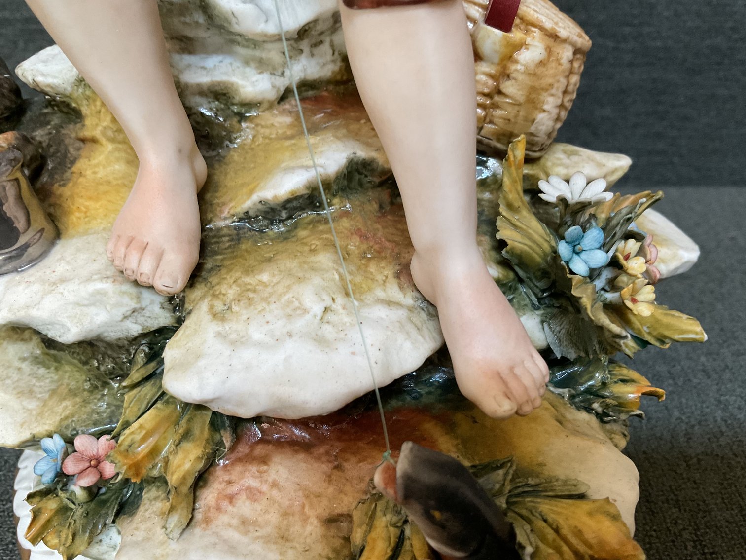 Image for Capodimonte Fisherman Figurine - Artist Signed