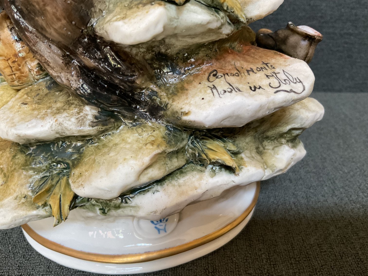 Image for Capodimonte Fisherman Figurine - Artist Signed