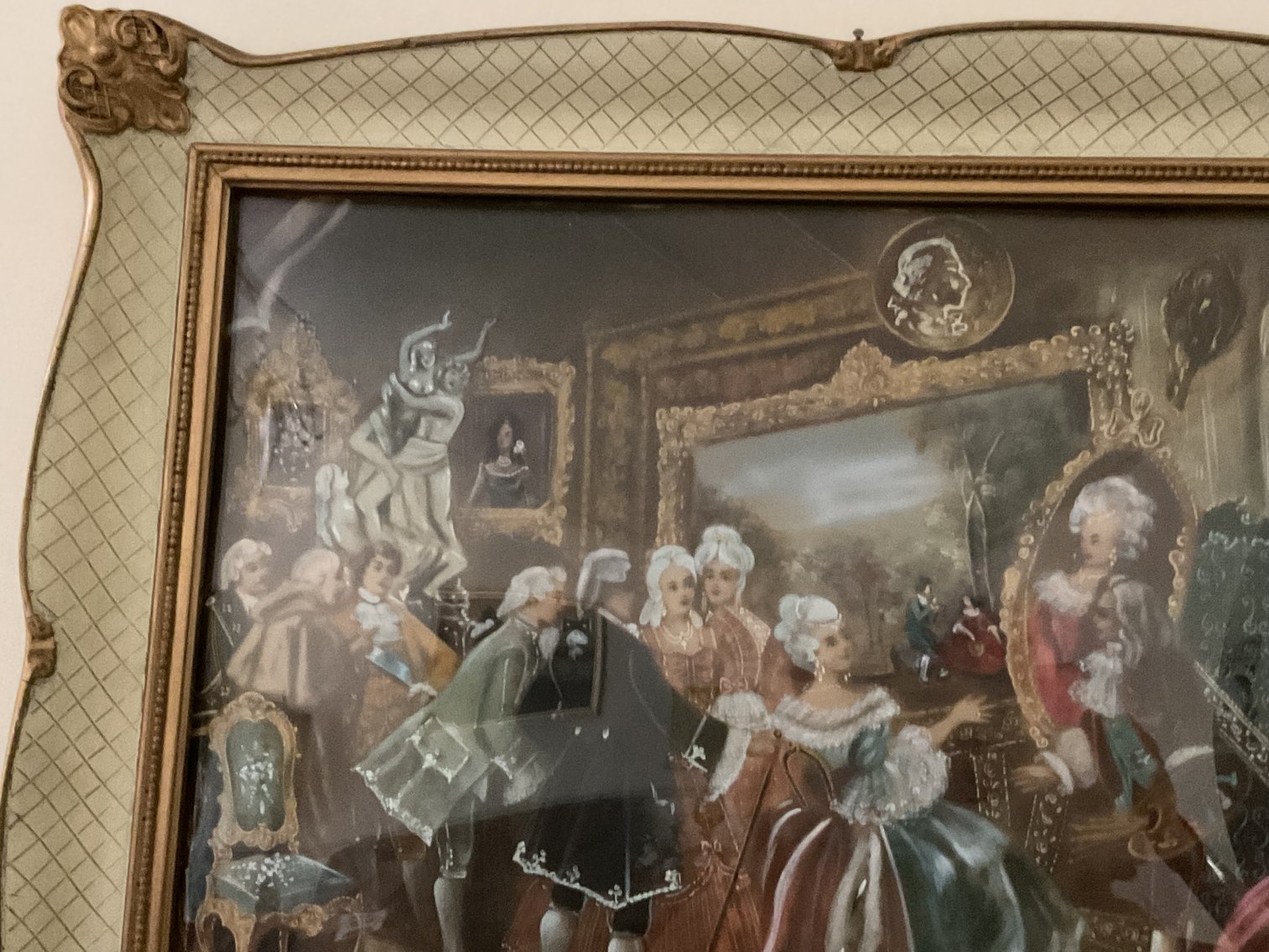 Image for Victorian Print in Painted Frame