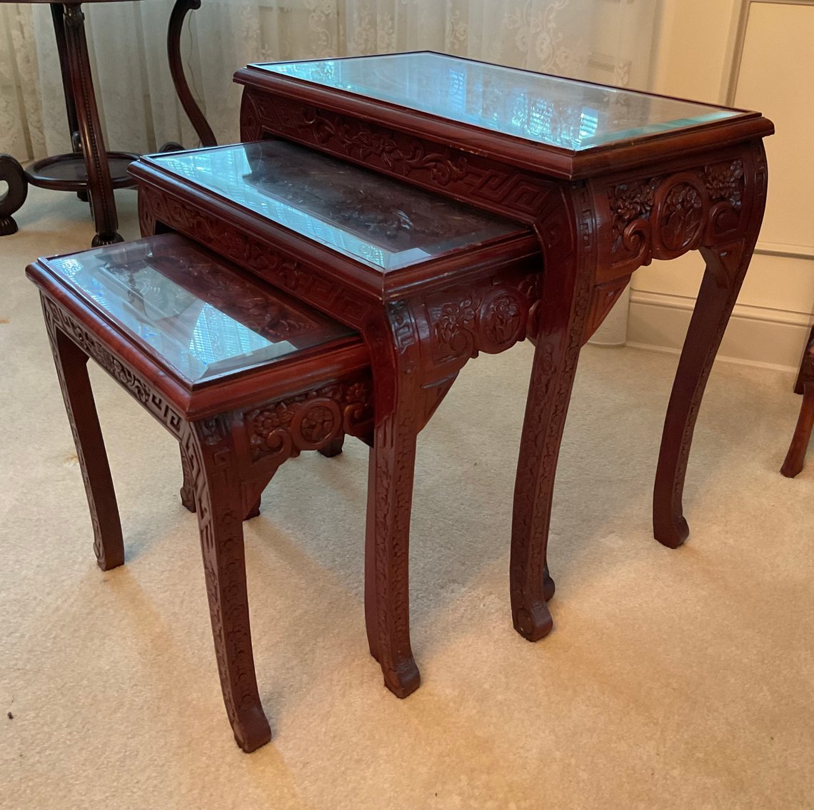 Image for Asian Mahogany Nesting Tables