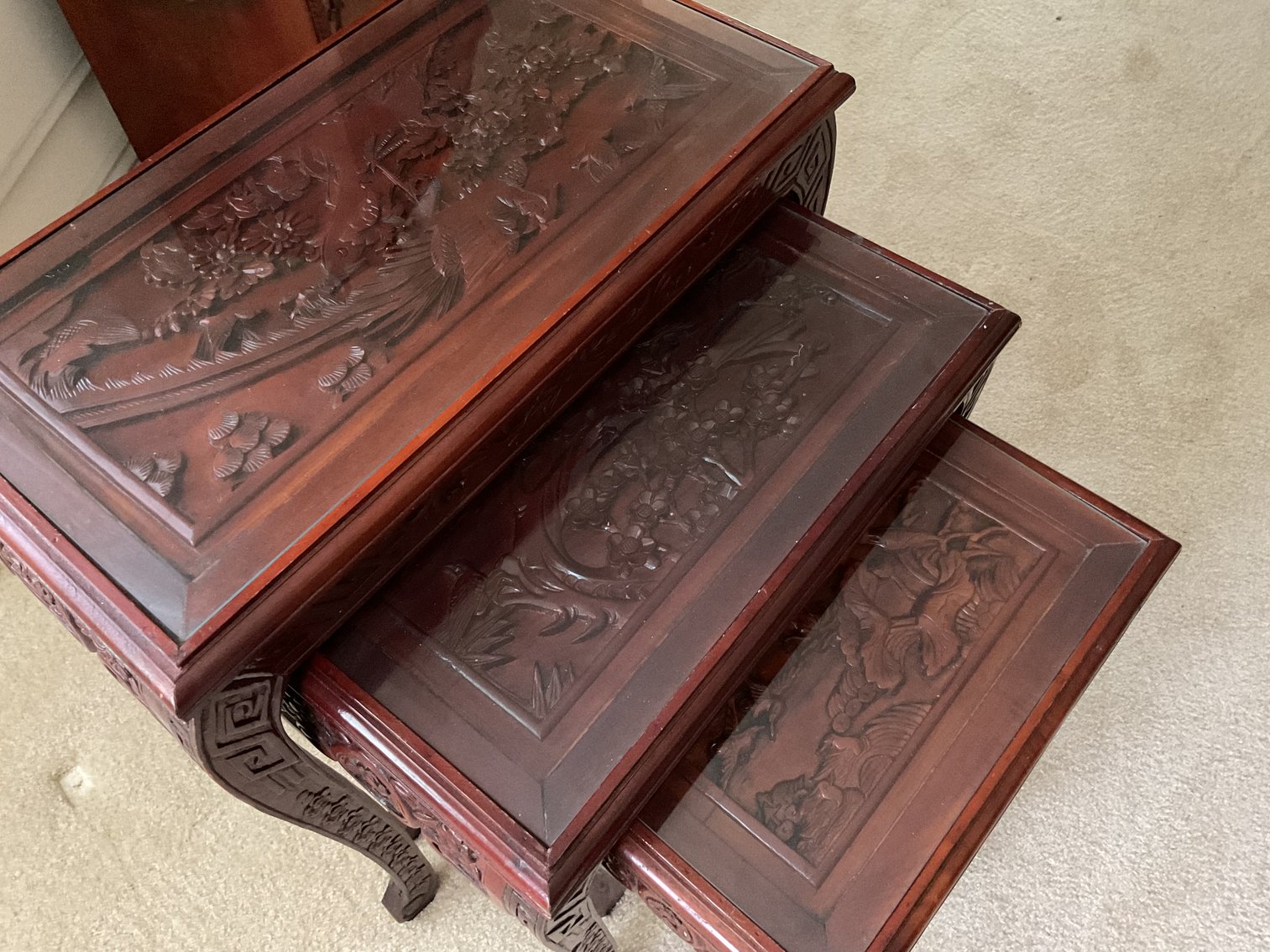 Image for Asian Mahogany Nesting Tables