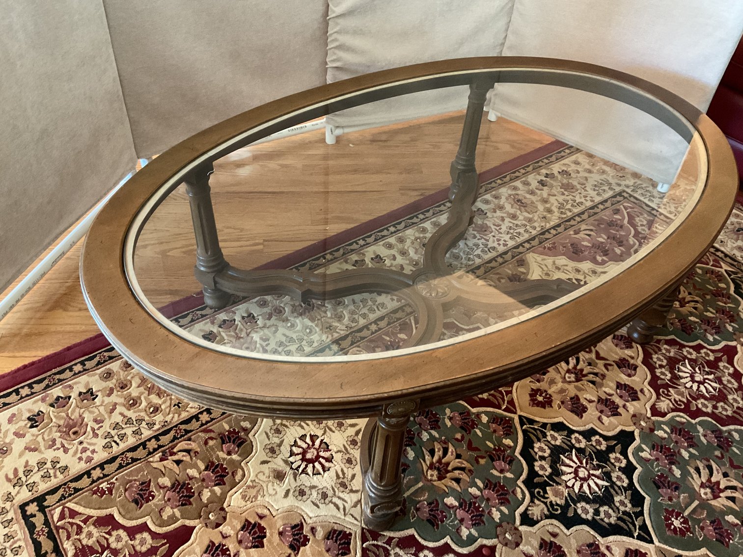 Image for Wood and Glass Coffee Table