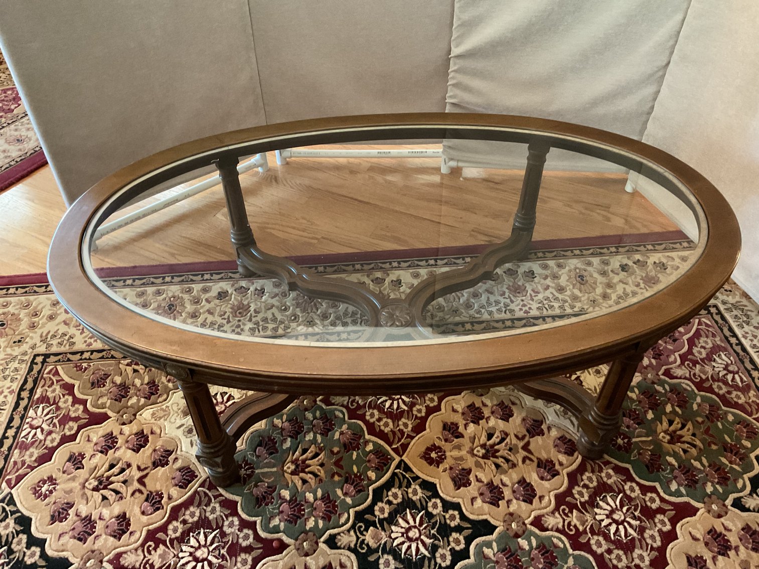 Image for Wood and Glass Coffee Table