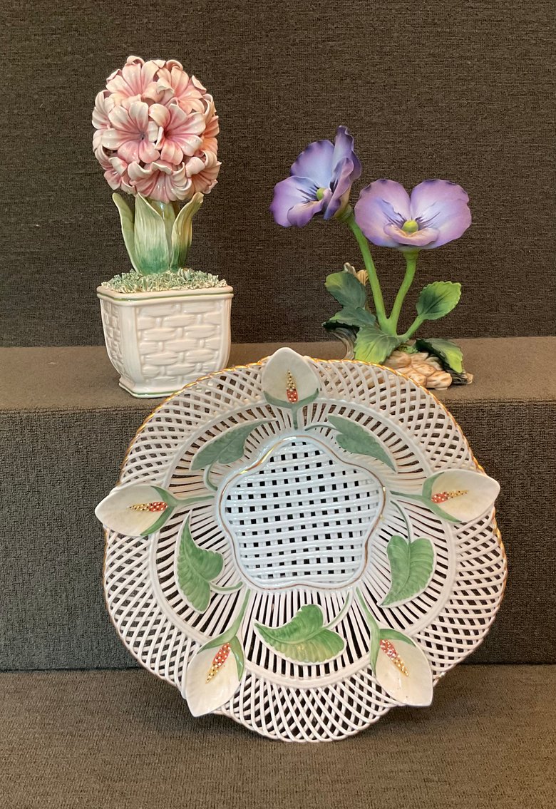 Image for Reticulated Bowl and Porcelain Flowers