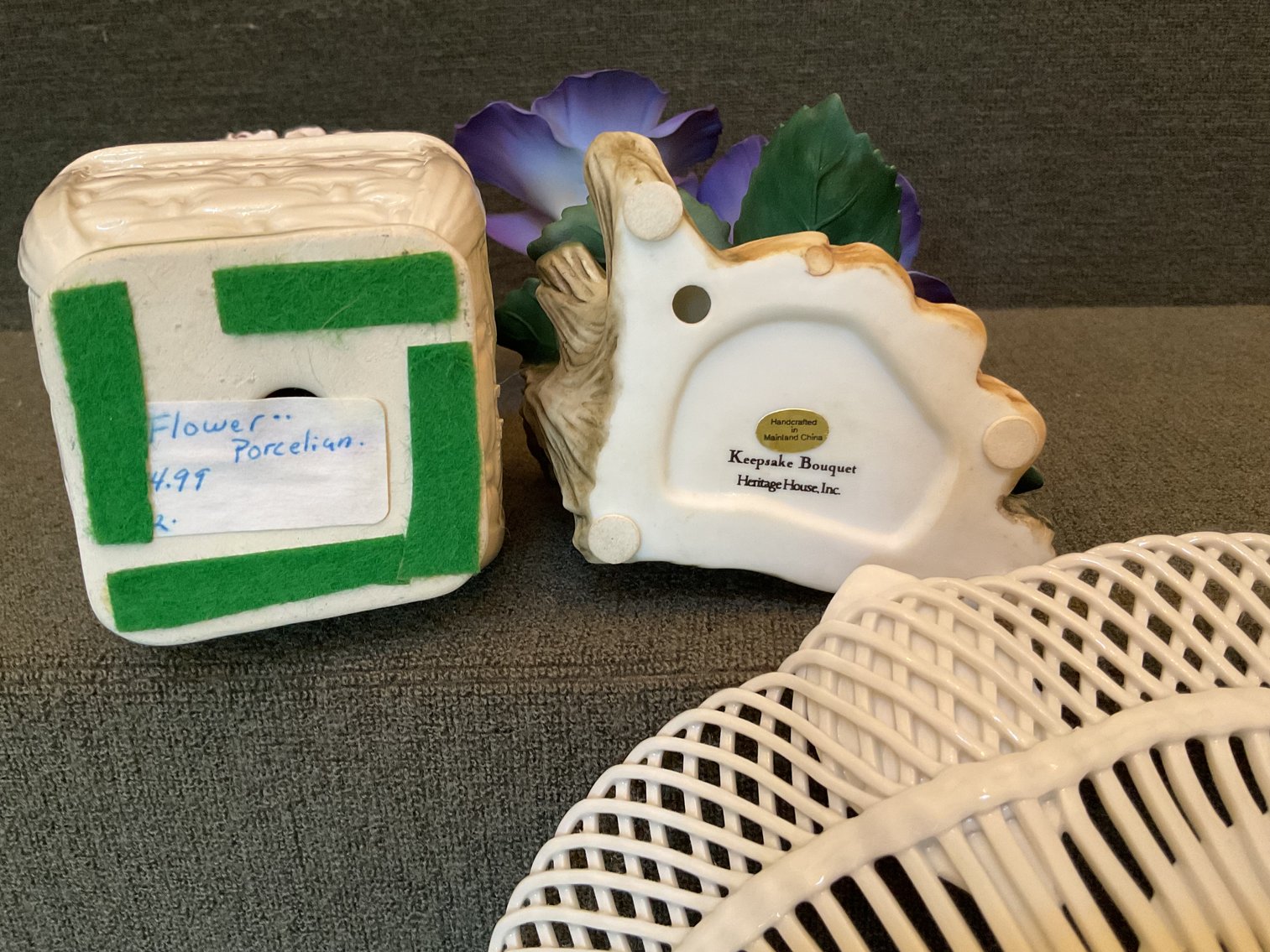 Image for Reticulated Bowl and Porcelain Flowers