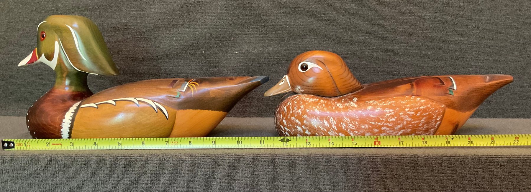 Image for Pair of Decoys - Carved Wood Ducks
