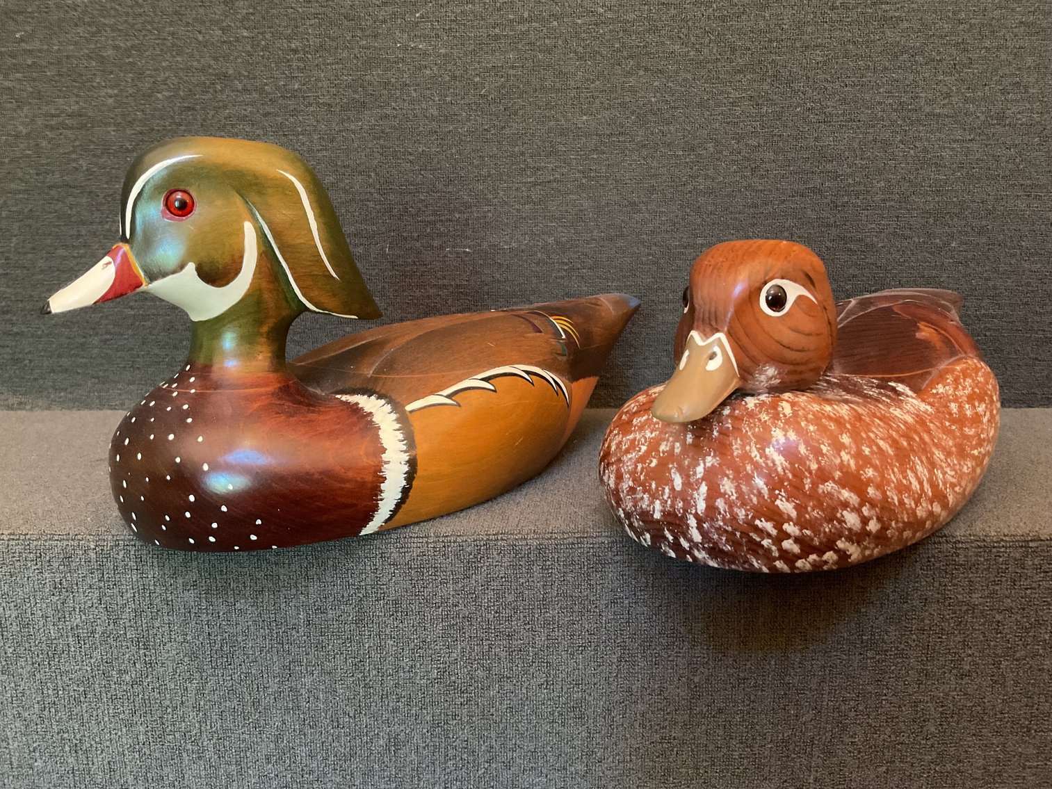 Image for Pair of Decoys - Carved Wood Ducks
