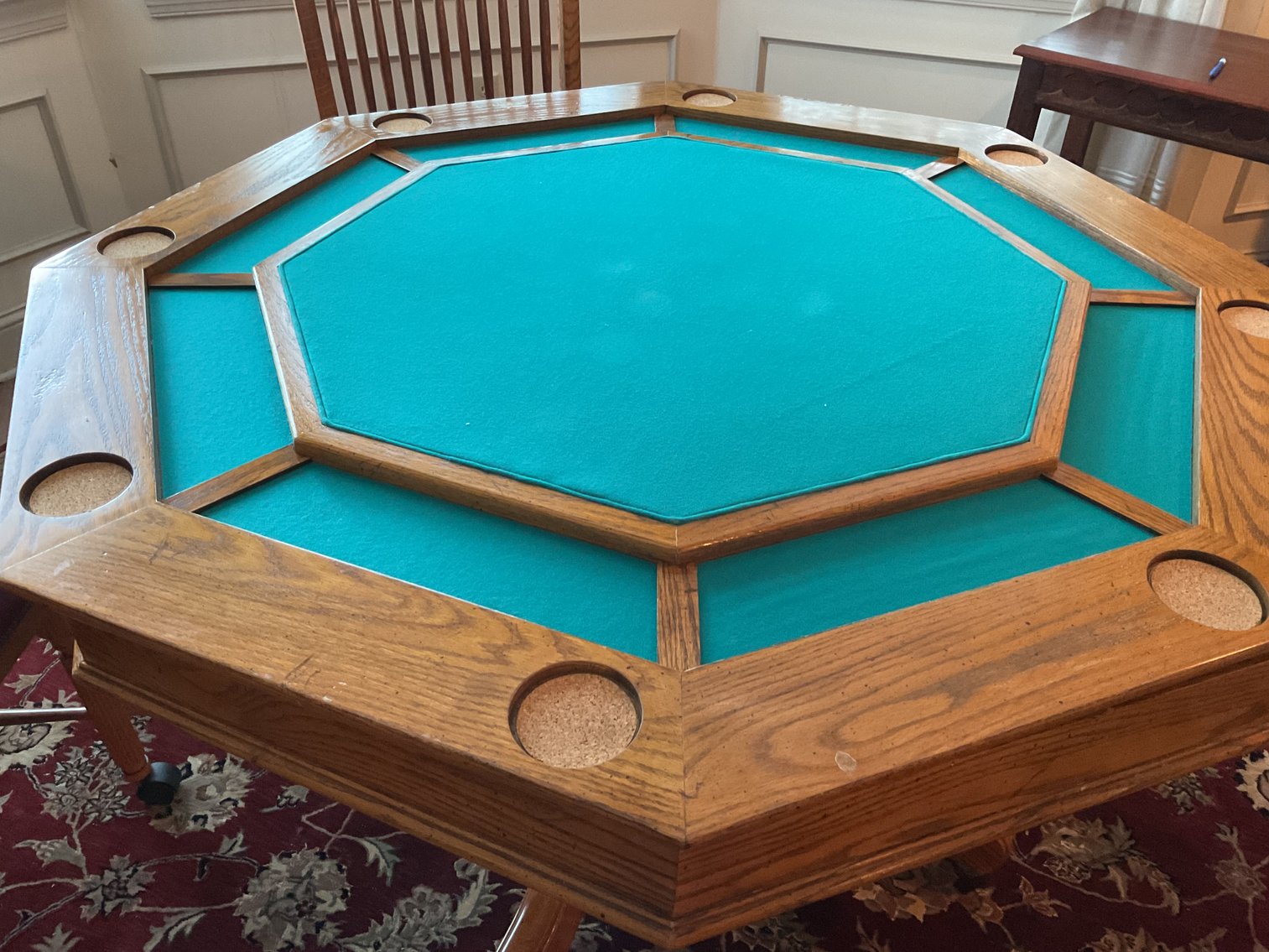 Image for Oak Game/Dining Table and 6 Chairs