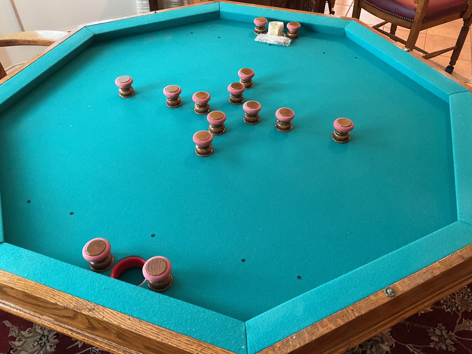 Image for Oak Game/Dining Table and 6 Chairs