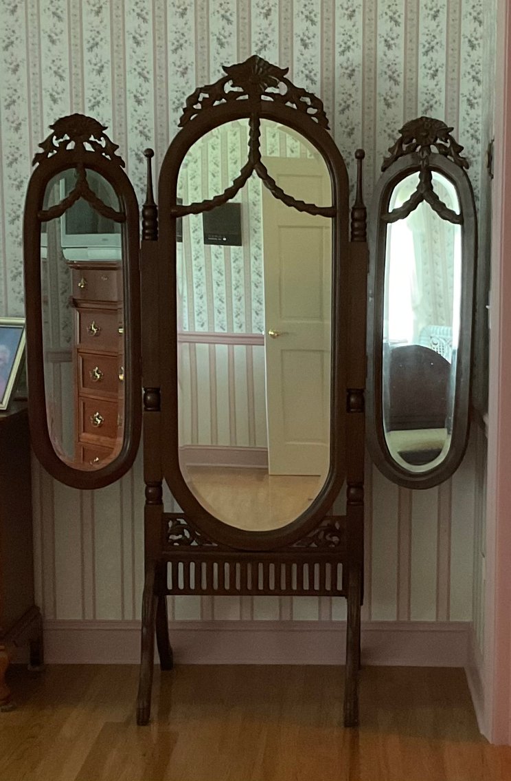 Image for Mahogany Mirror on Stand