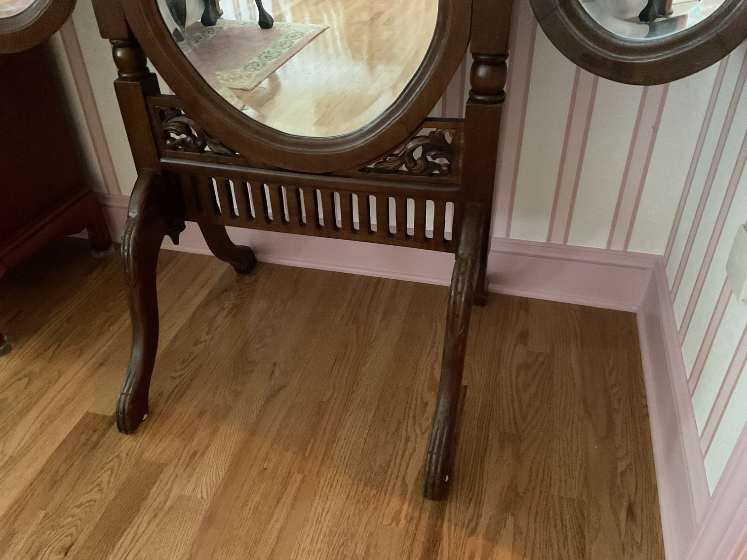 Image for Mahogany Mirror on Stand