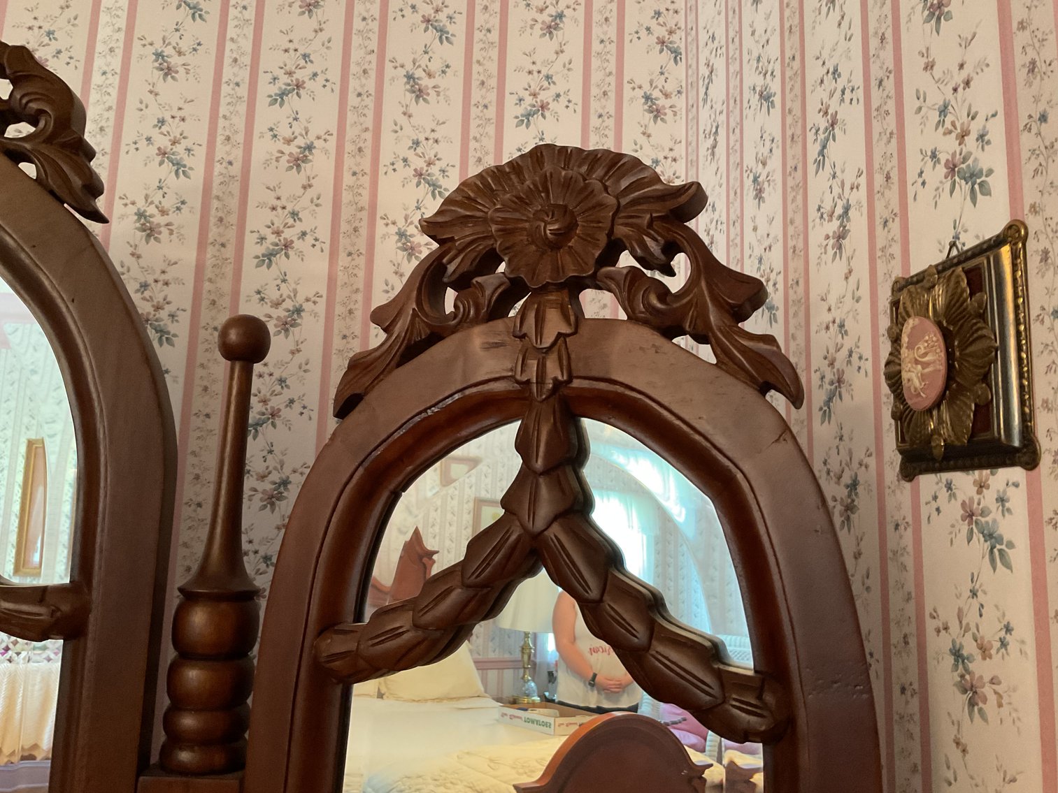 Image for Mahogany Mirror on Stand