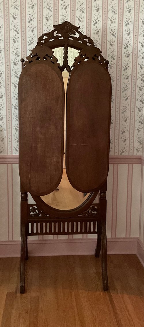 Image for Mahogany Mirror on Stand