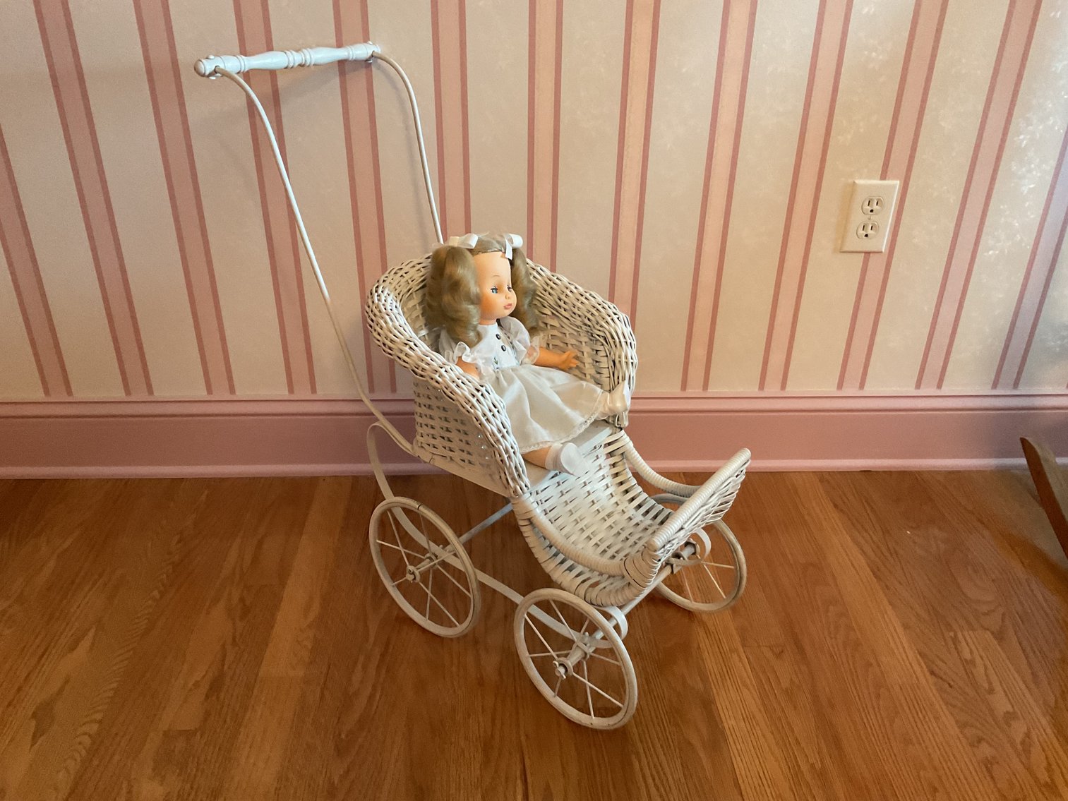 Image for Wicker Stroller with Doll