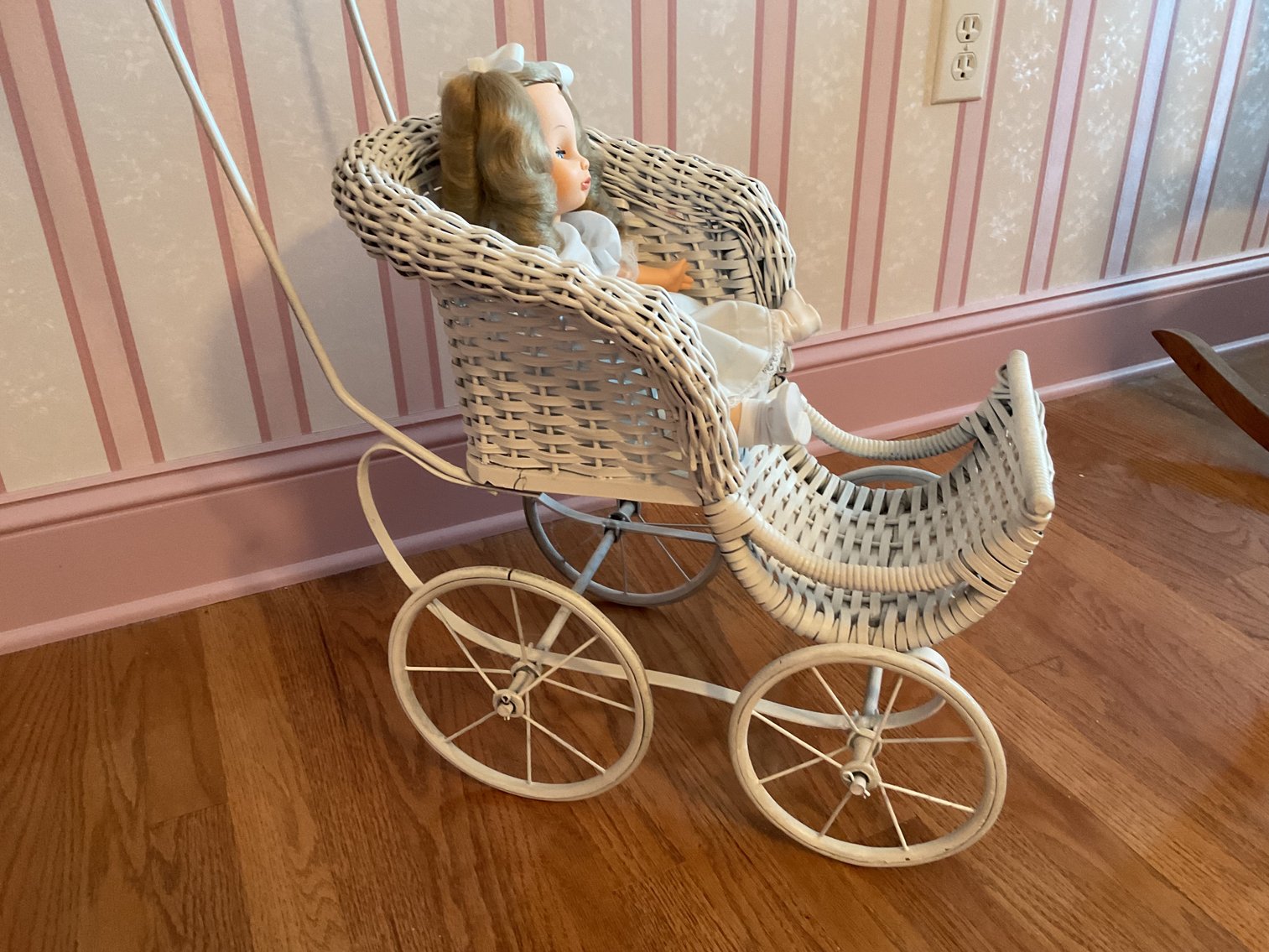 Image for Wicker Stroller with Doll