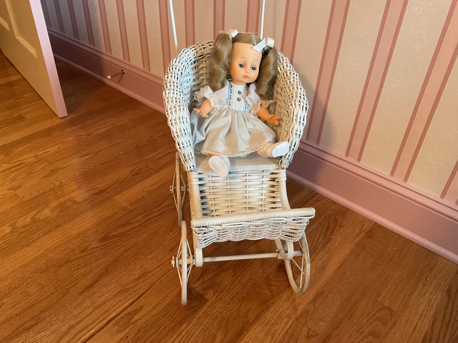Image for Wicker Stroller with Doll