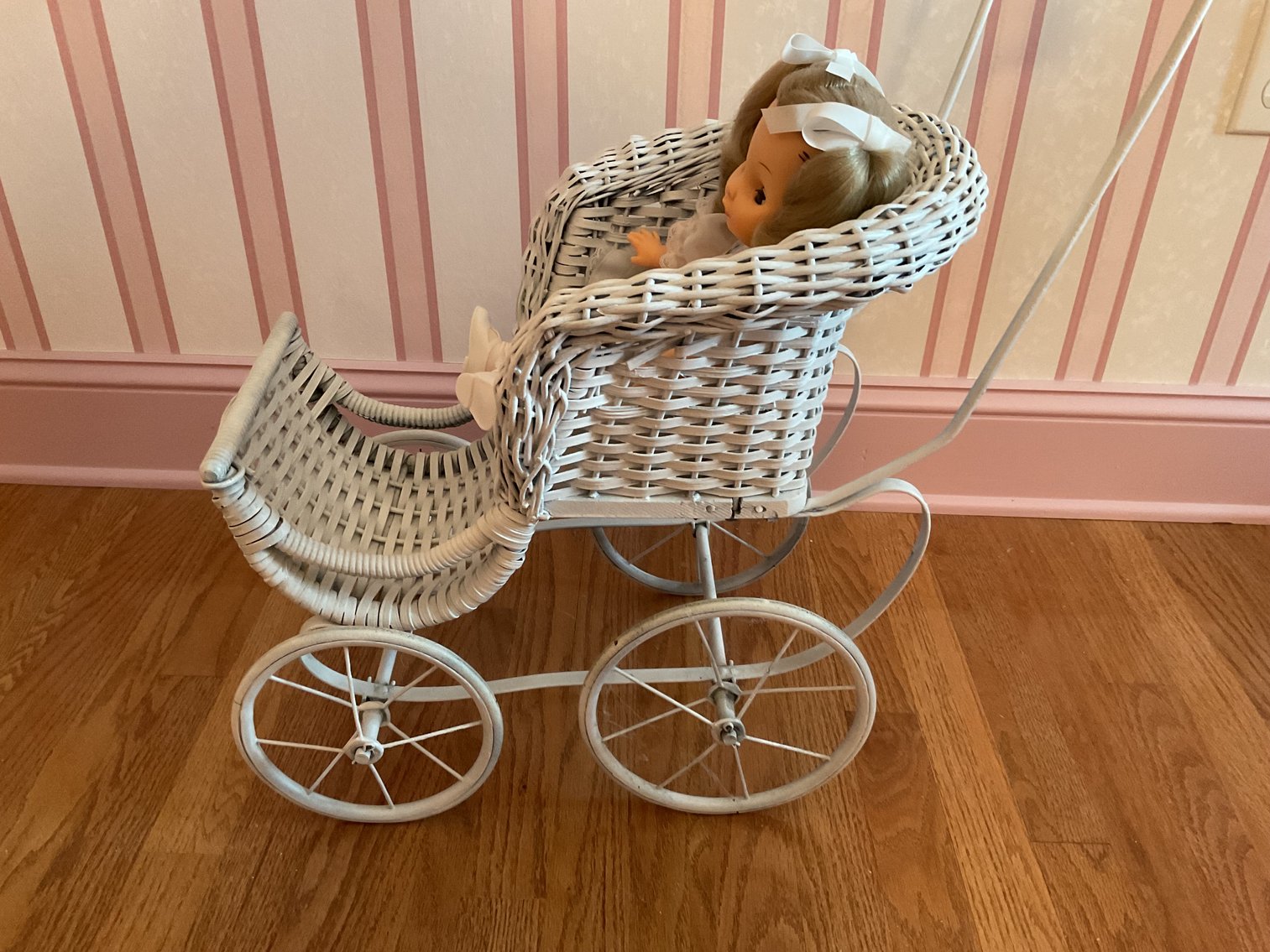 Image for Wicker Stroller with Doll
