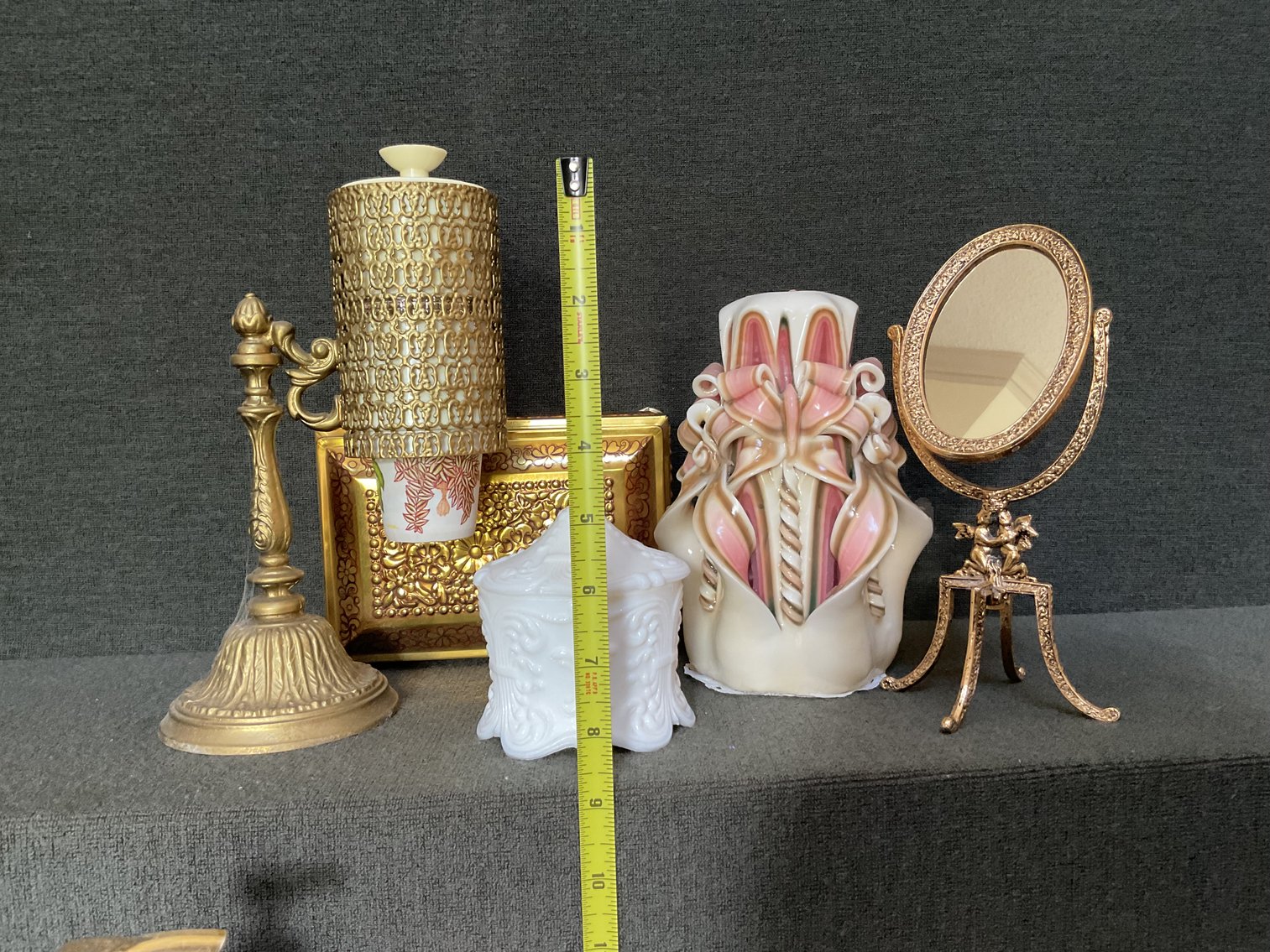 Image for John Kemple Milk Glass Vanity Jar & More