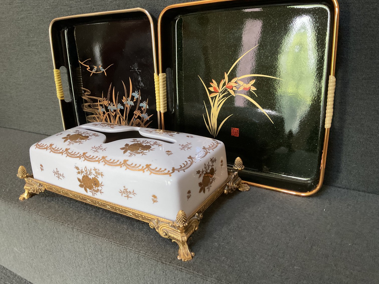 Image for Asian Trays and Tissue Box Holder