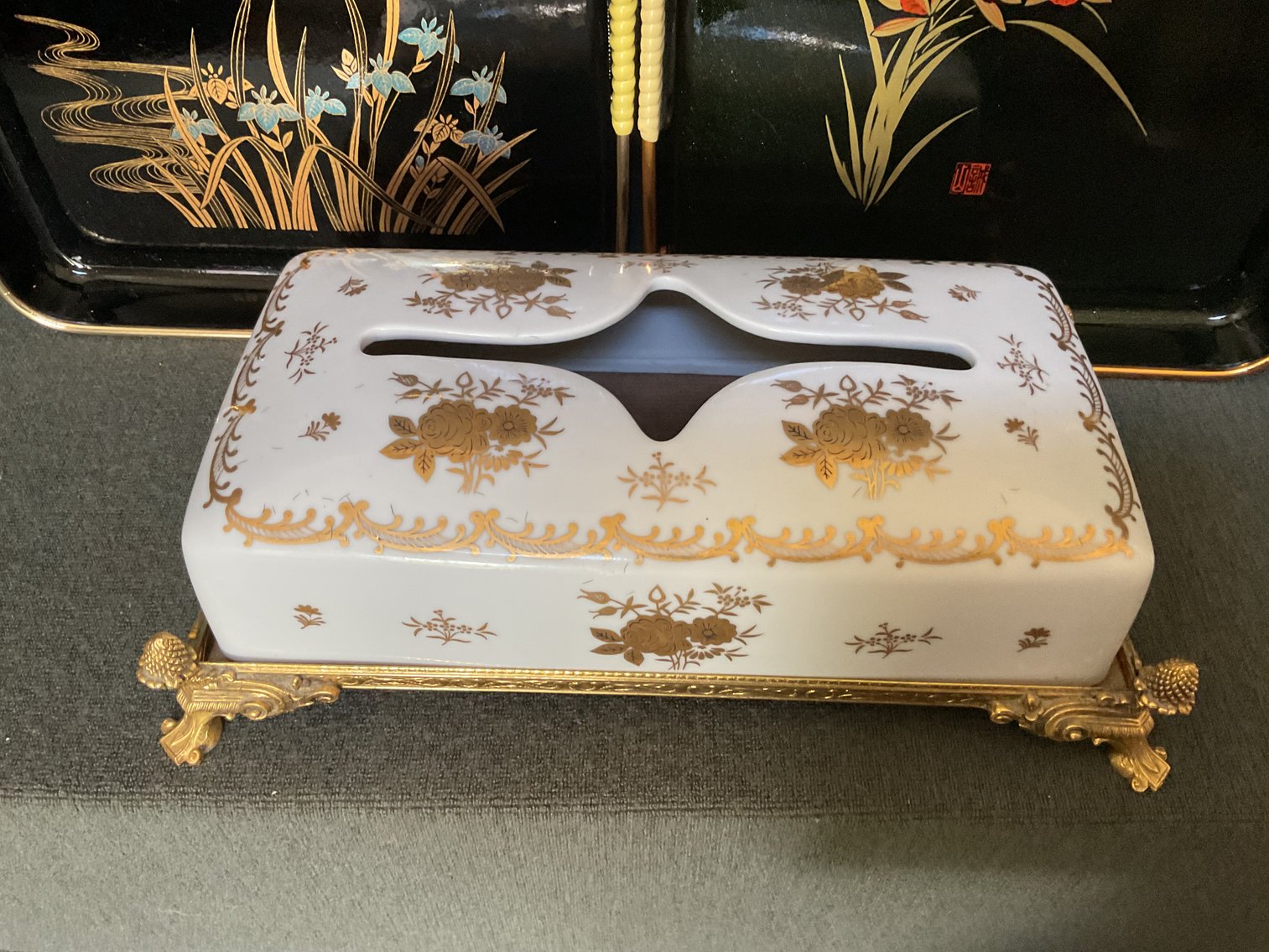 Image for Asian Trays and Tissue Box Holder