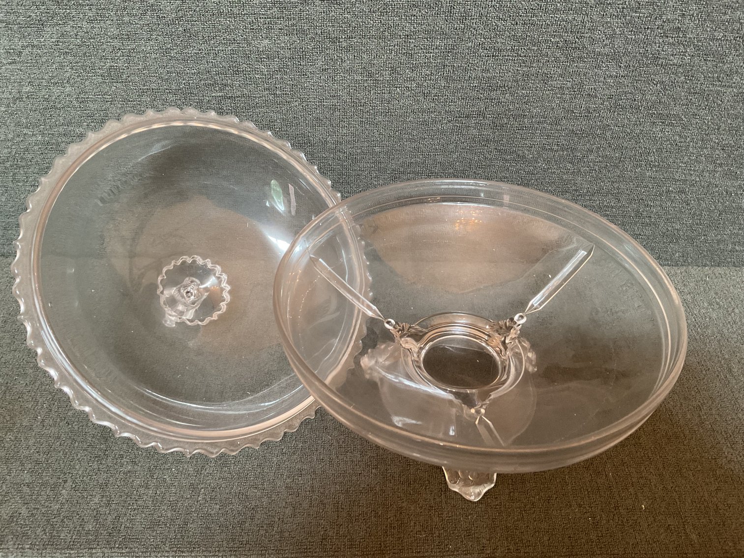 Image for Bearded Head Pressed Glass Compote