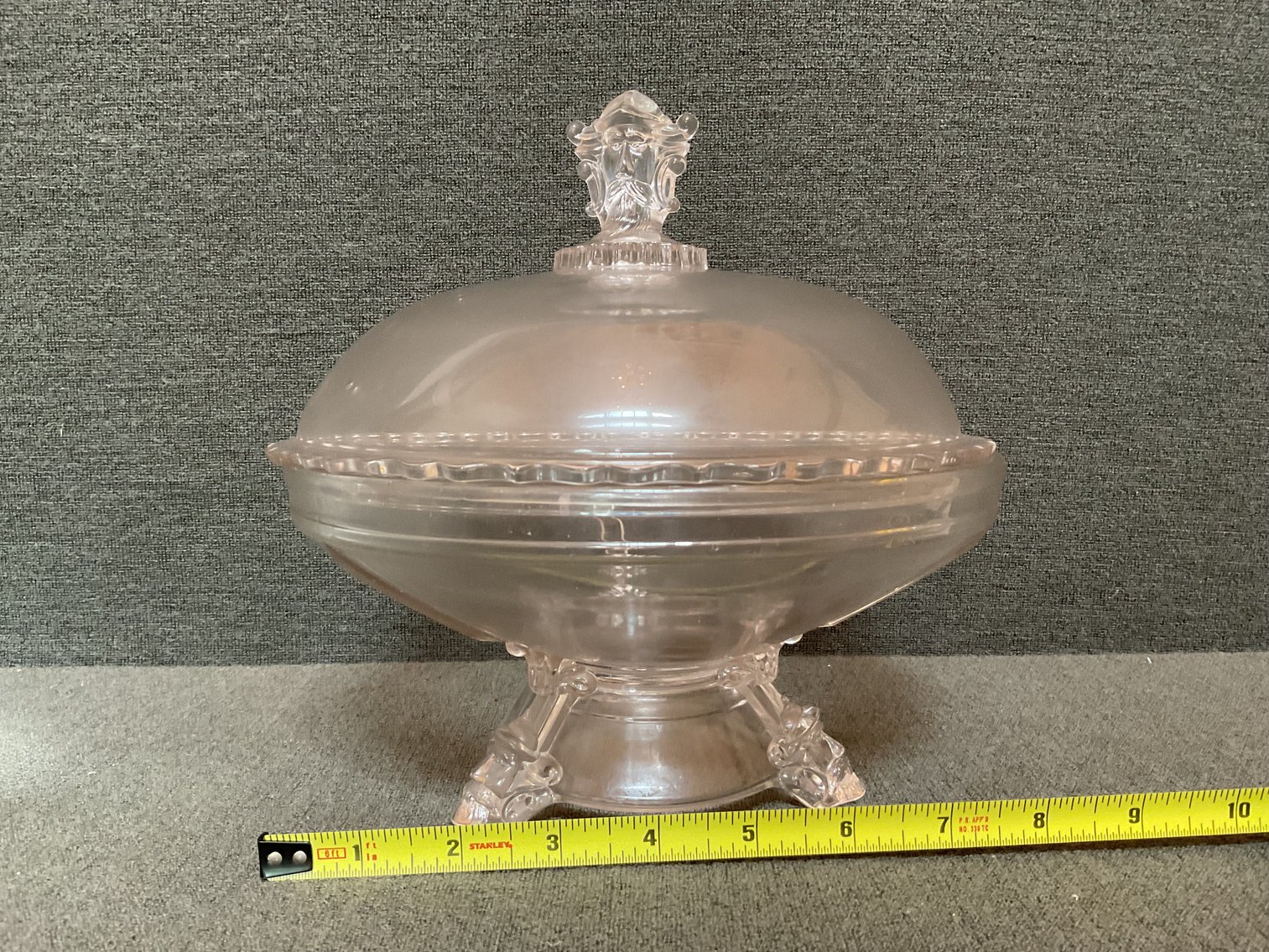 Image for Bearded Head Pressed Glass Compote