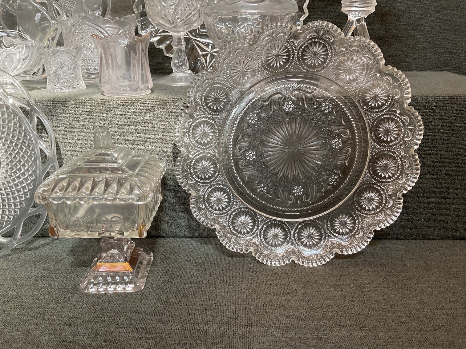 Image for Large Lot of Pressed Glass