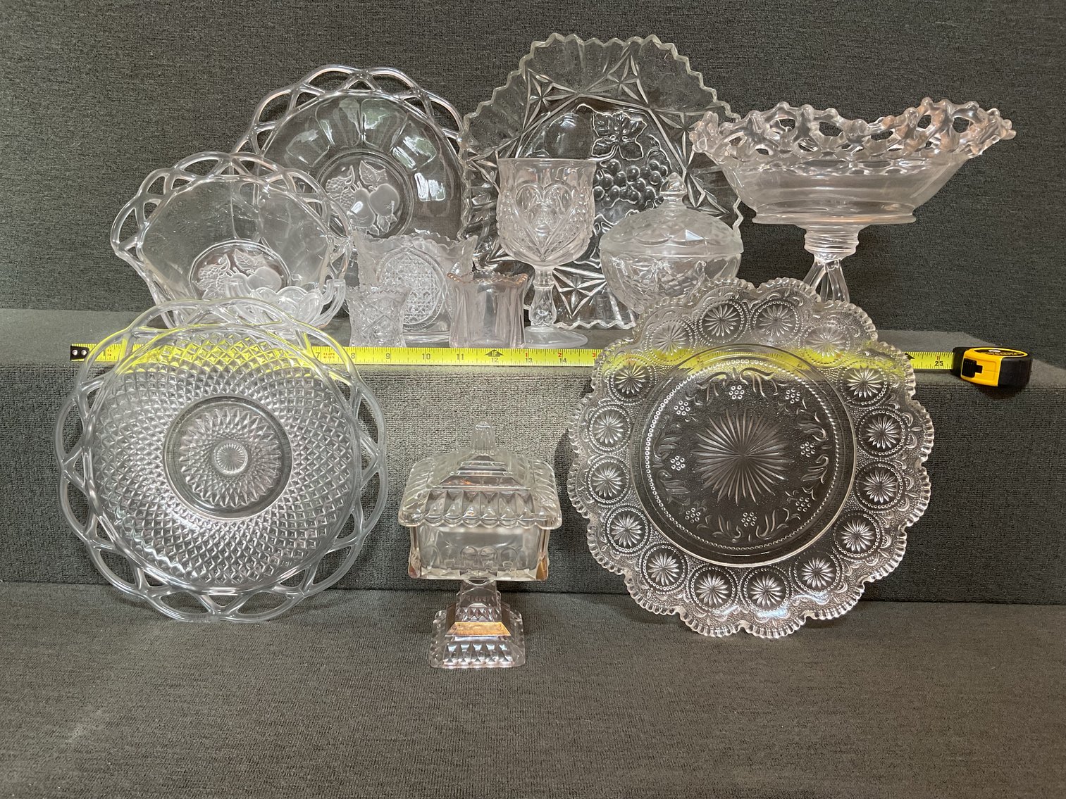 Image for Large Lot of Pressed Glass