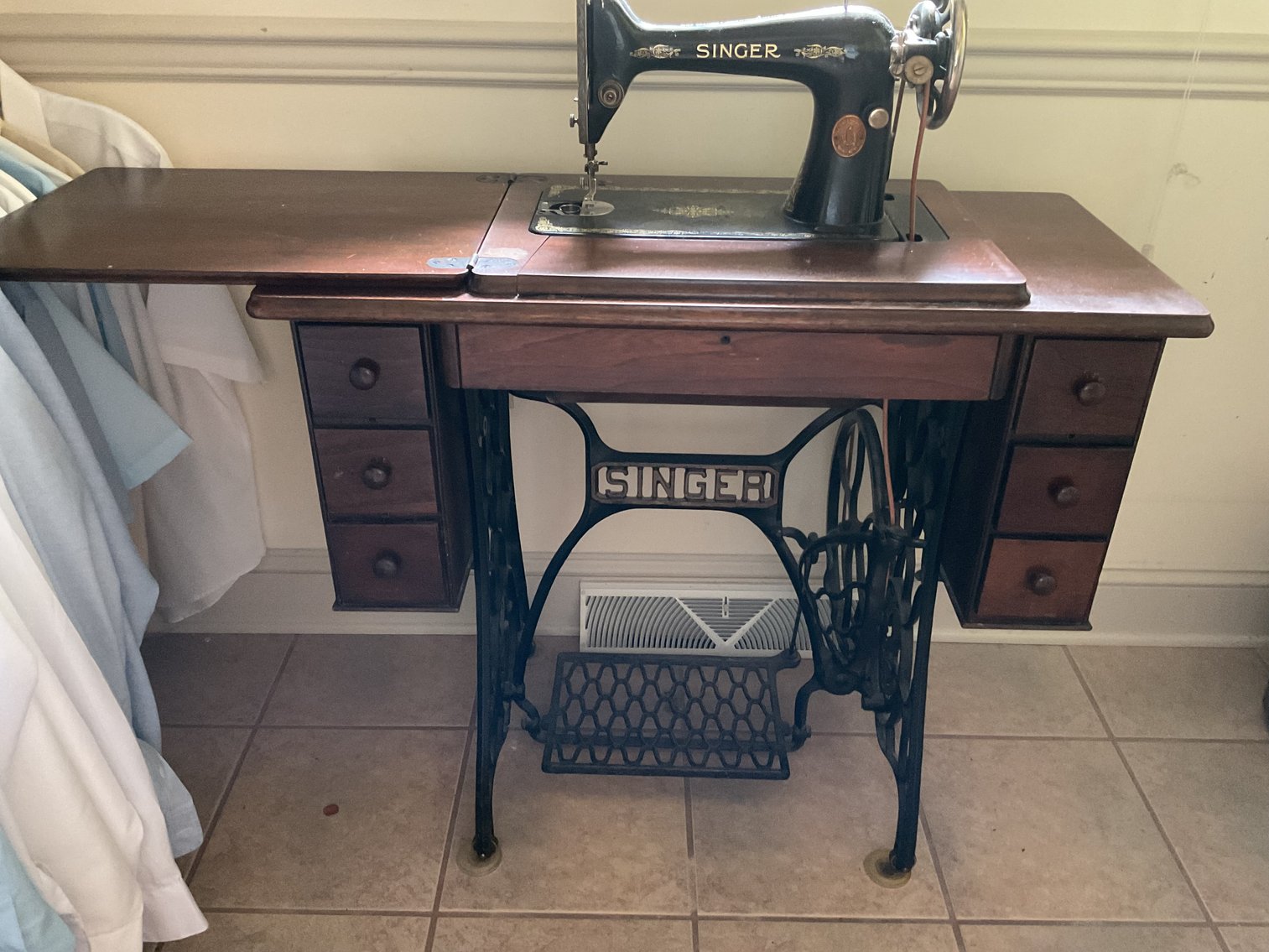 Image for Singer Treadle Sewing Machine on Cast Iron Stand