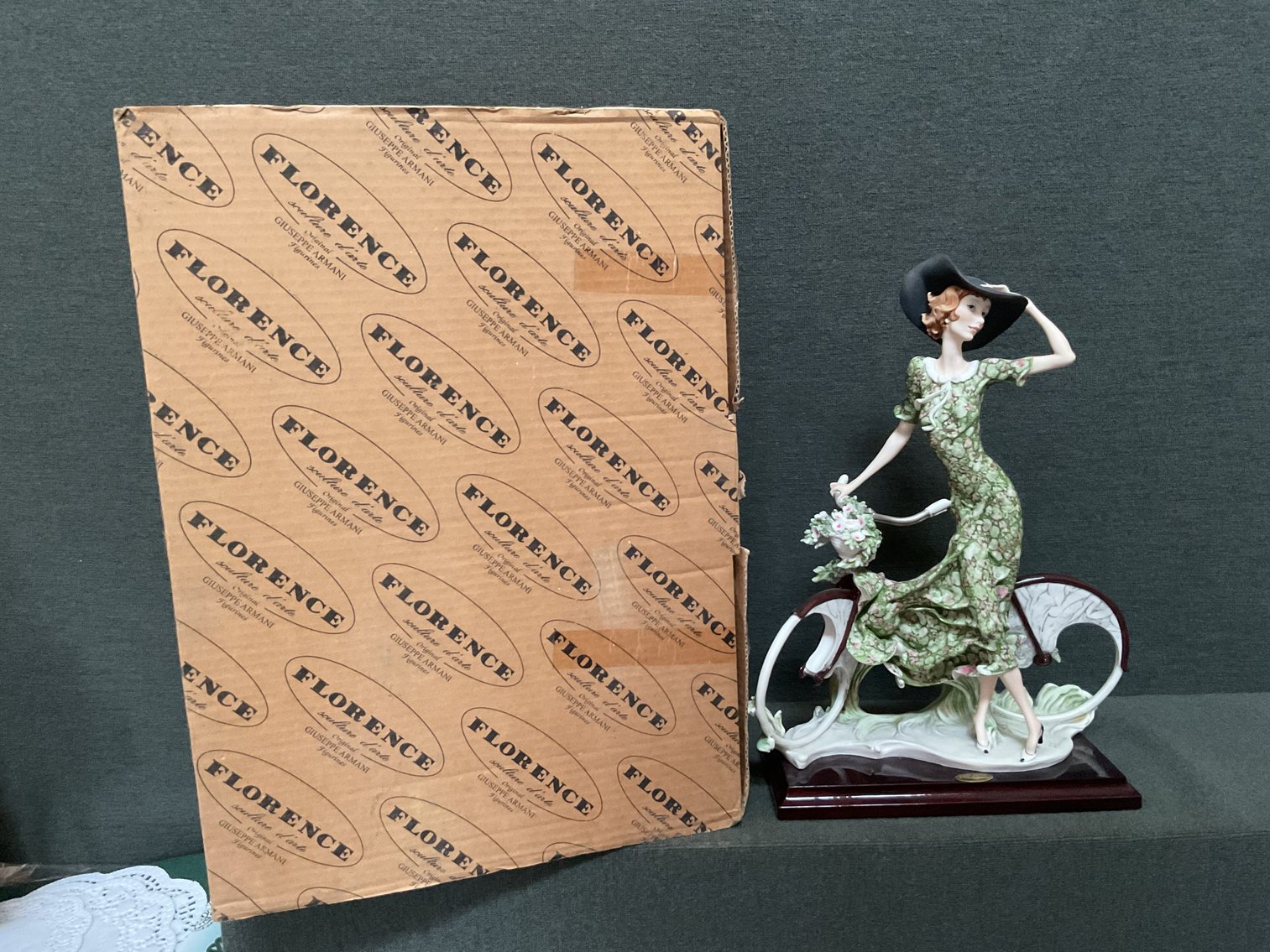 Image for Armani Florence Figurine “The Bicycle” by Capodimonte