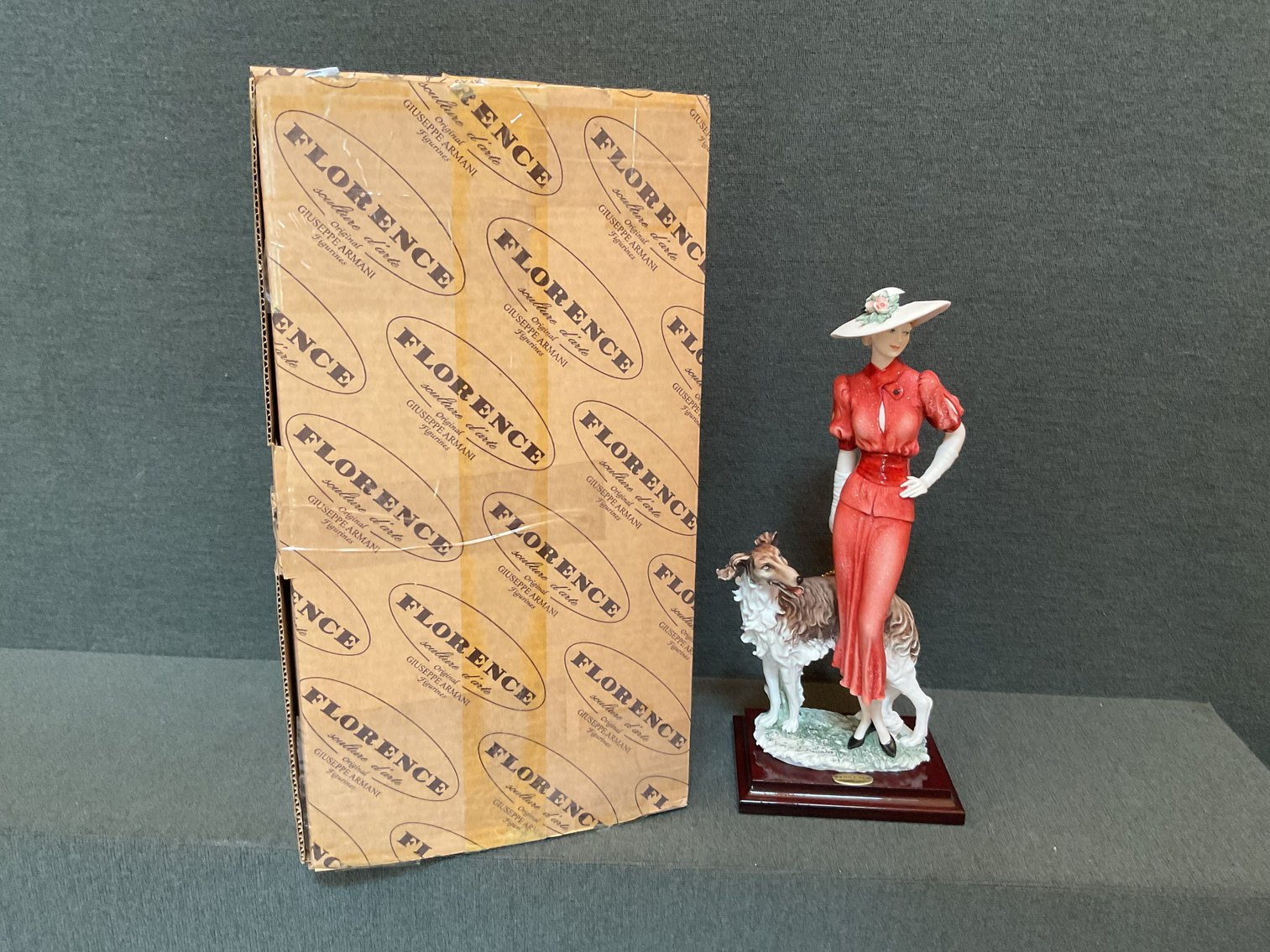 Image for Armani “Florence” Figurine with Afghan Hound by Capodimonte