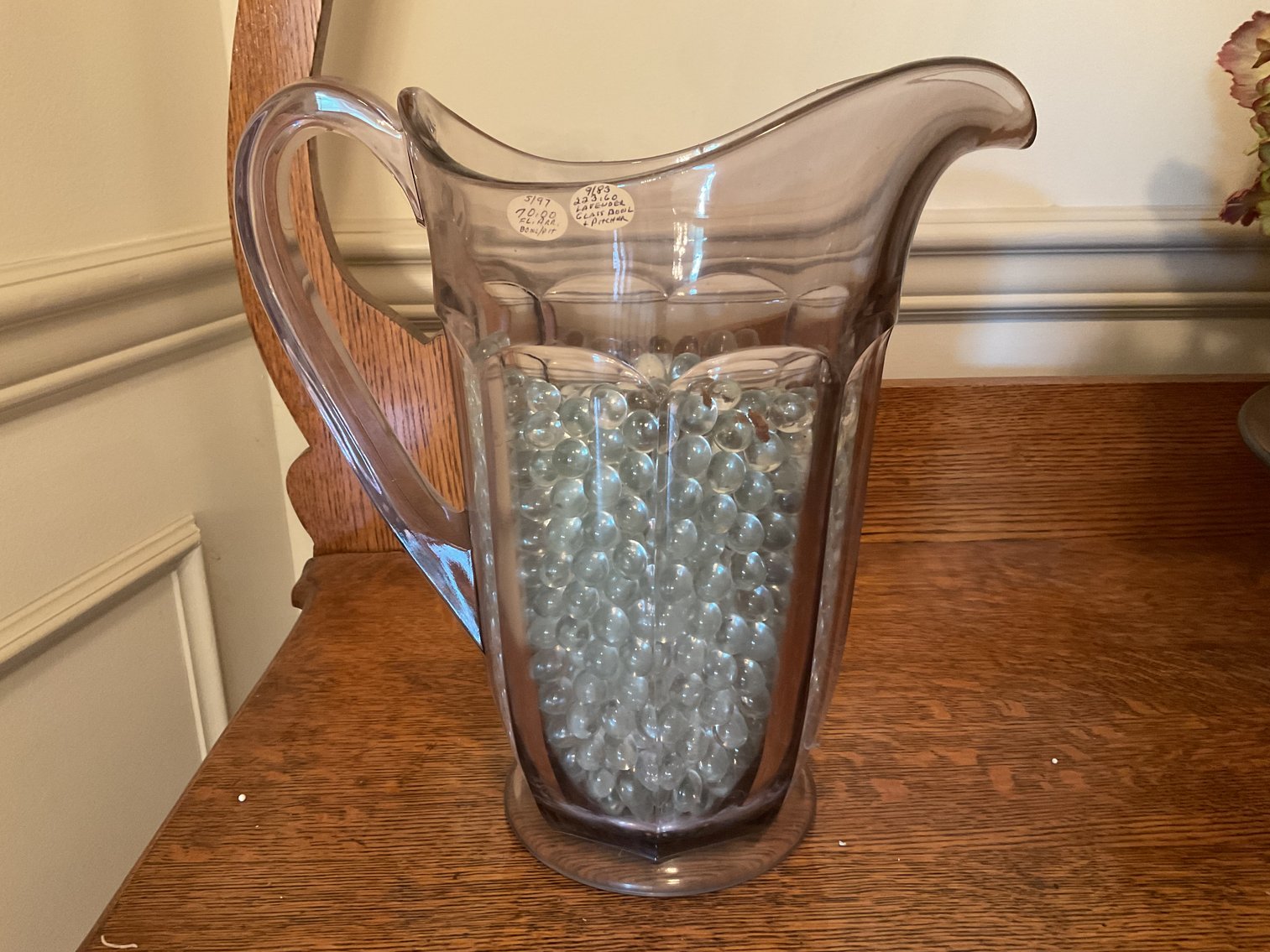 Image for Panel Bowl & Pitcher Set with Floral Arrangement