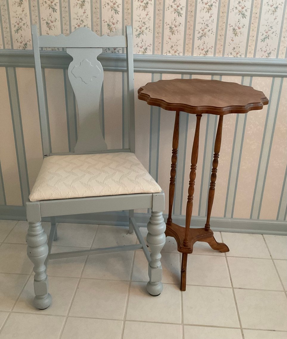 Image for Hand Made Table & Painted Chair