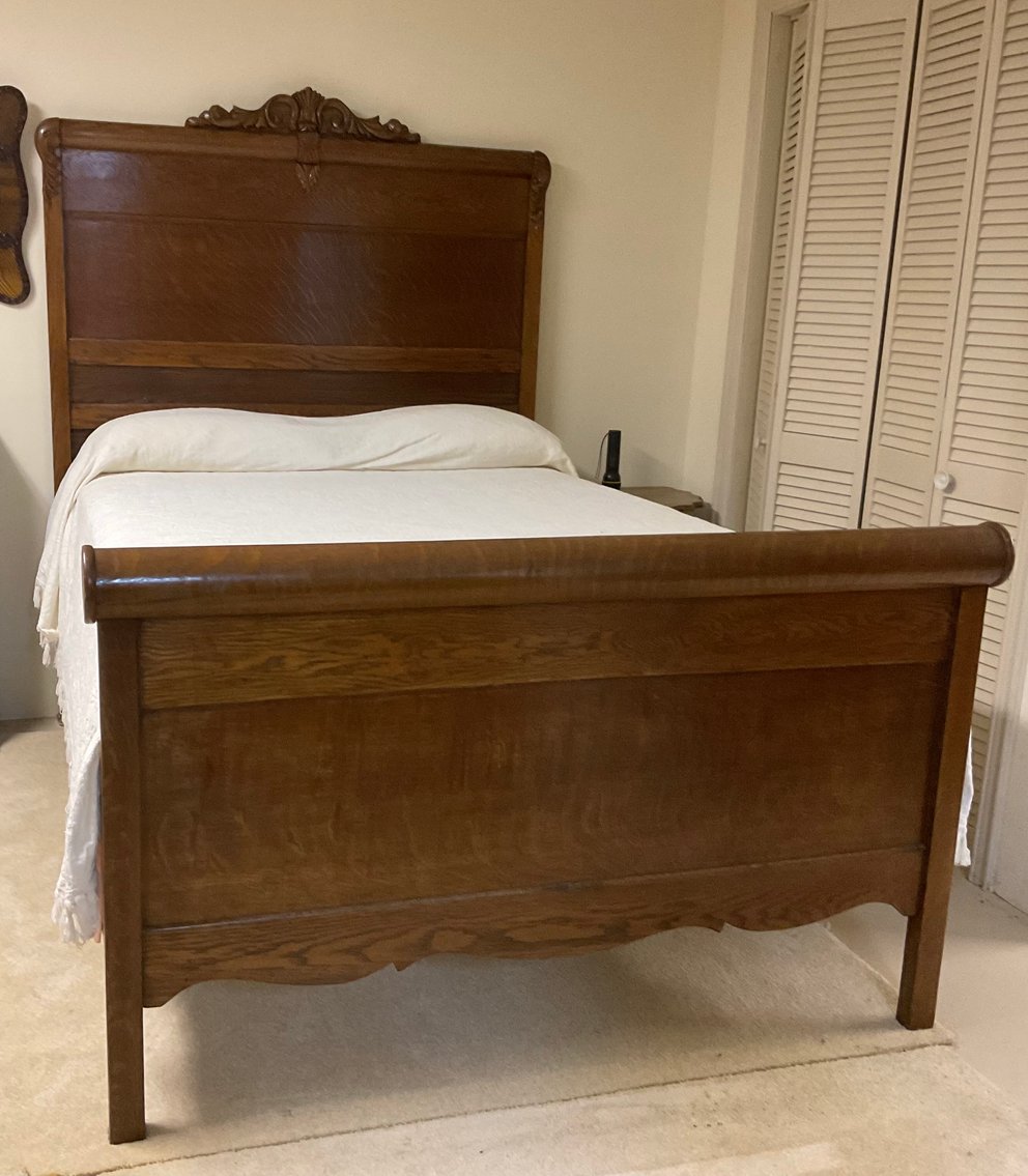 Image for Oak High Headboard Bed