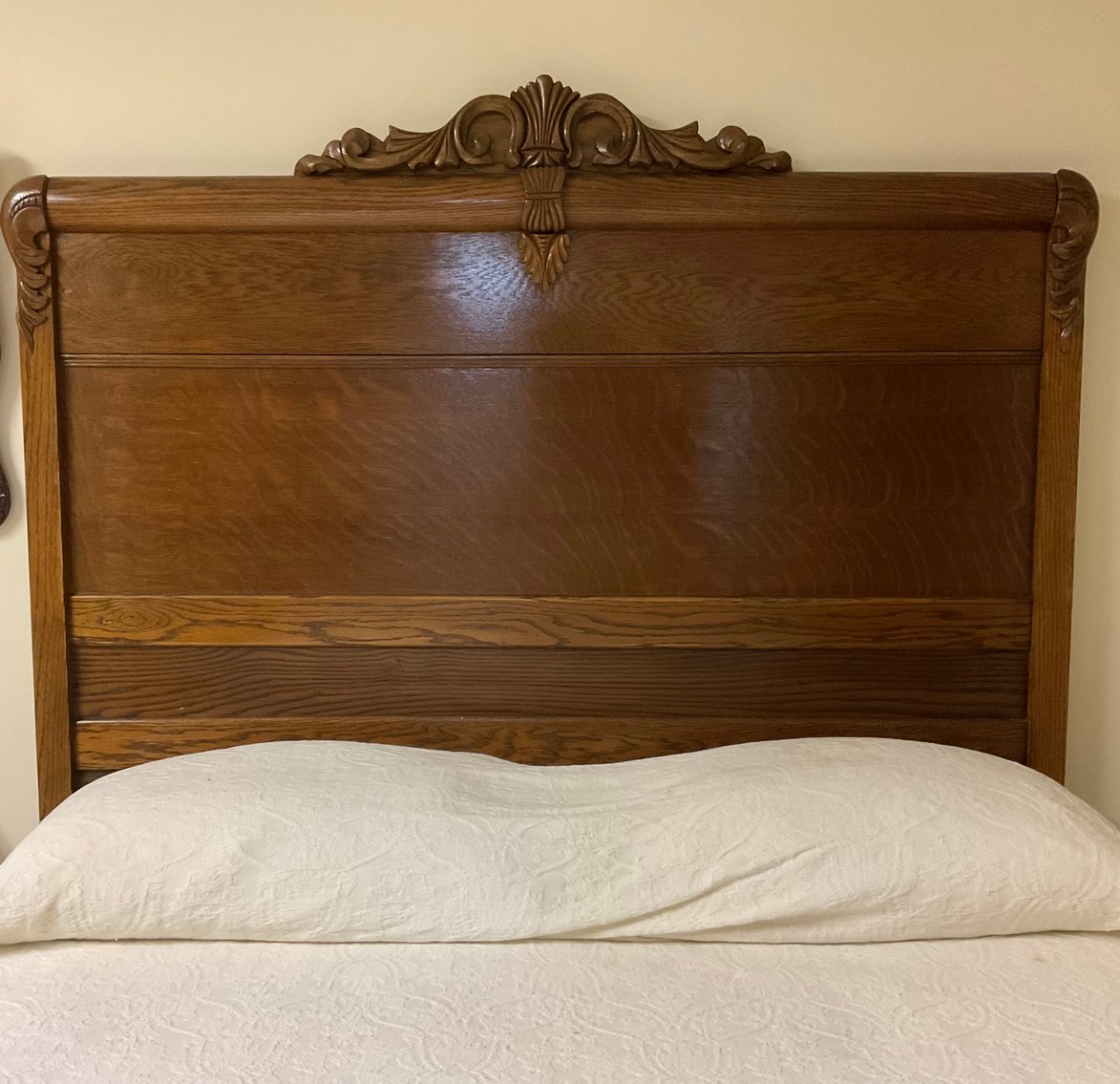 Image for Oak High Headboard Bed