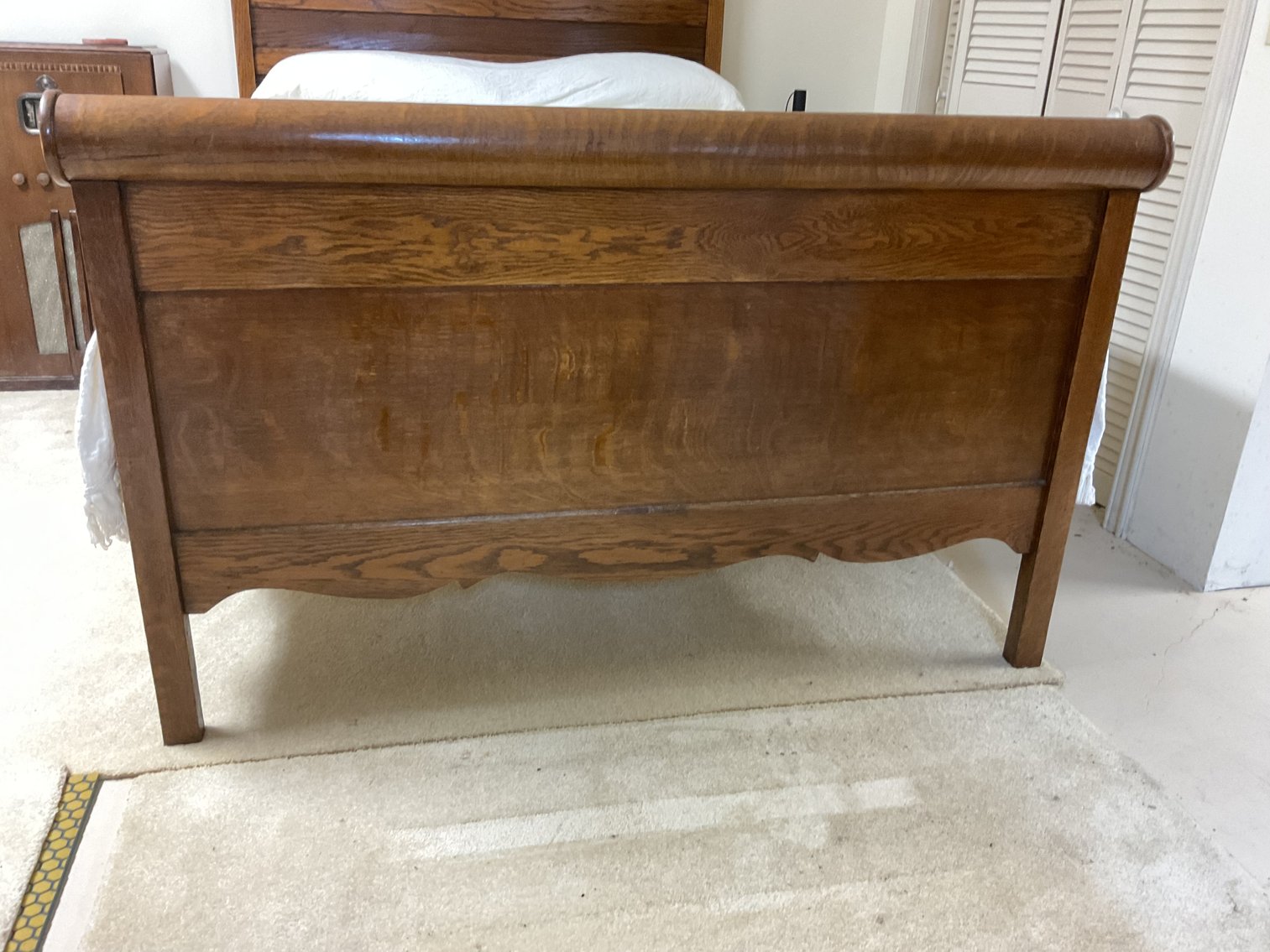 Image for Oak High Headboard Bed