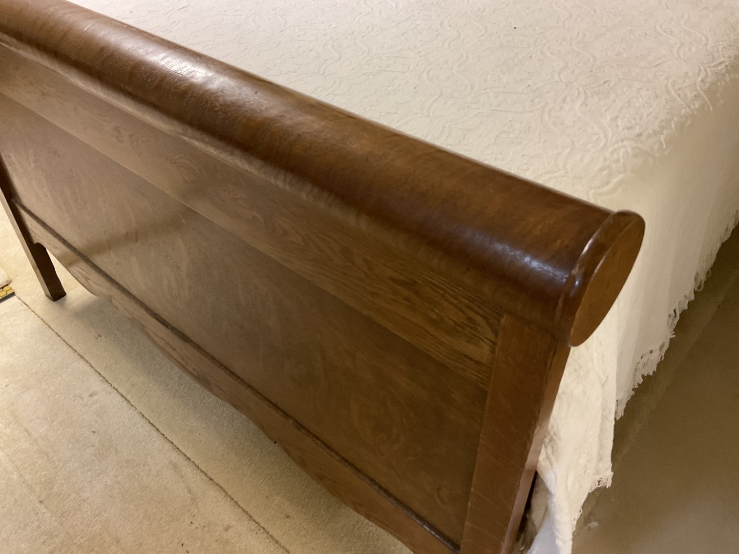 Image for Oak High Headboard Bed