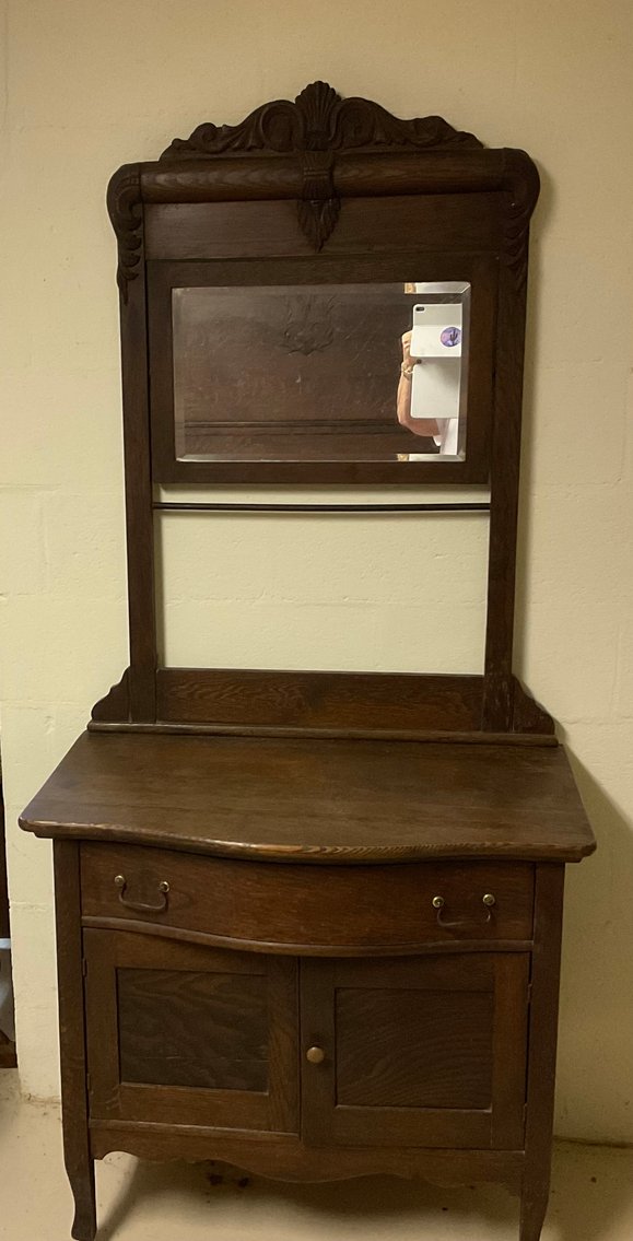 Image for Antique Oak Wash Stand