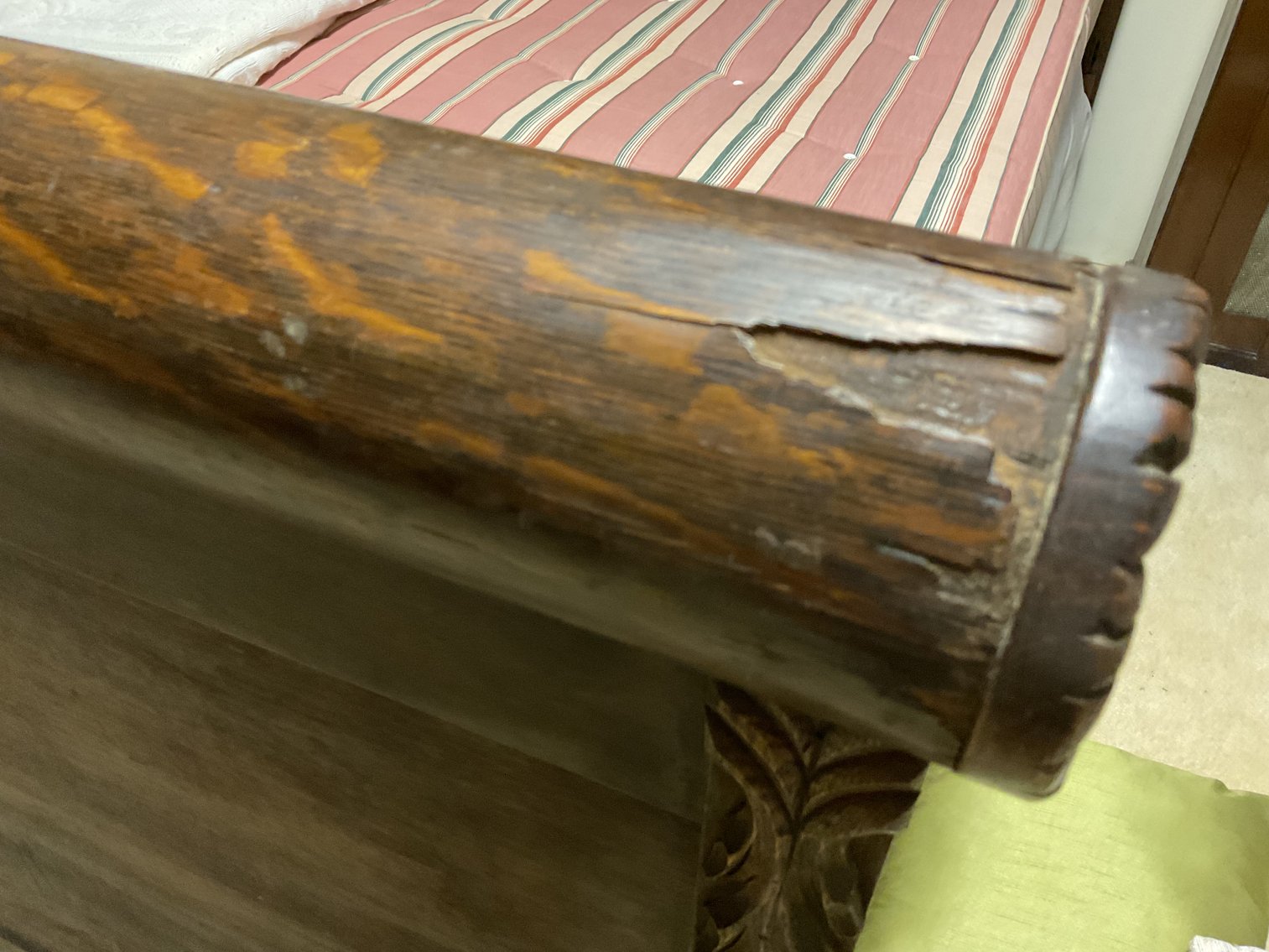 Image for Oak High Headboard Bed - Full Size