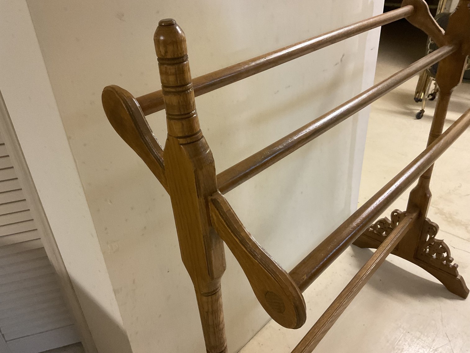 Image for Oak Quilt Rack - Hand Made